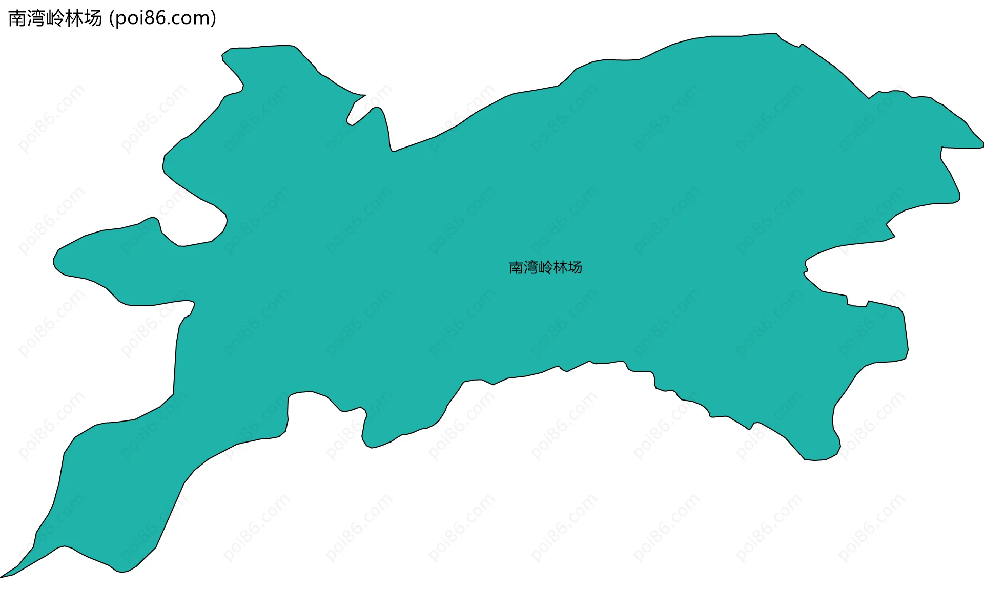 南湾岭林场边界地图(五级行政区划)