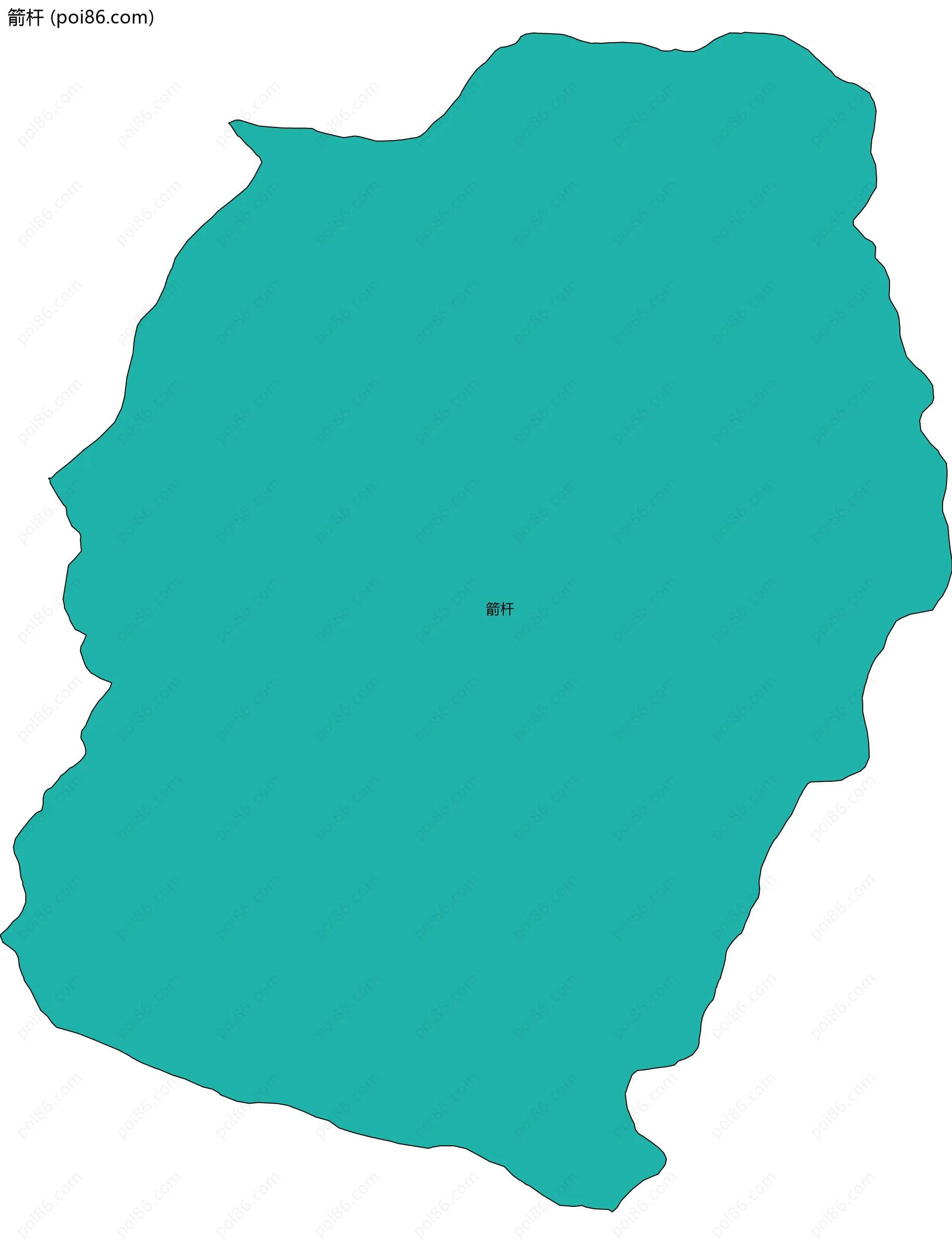 箭杆边界地图
