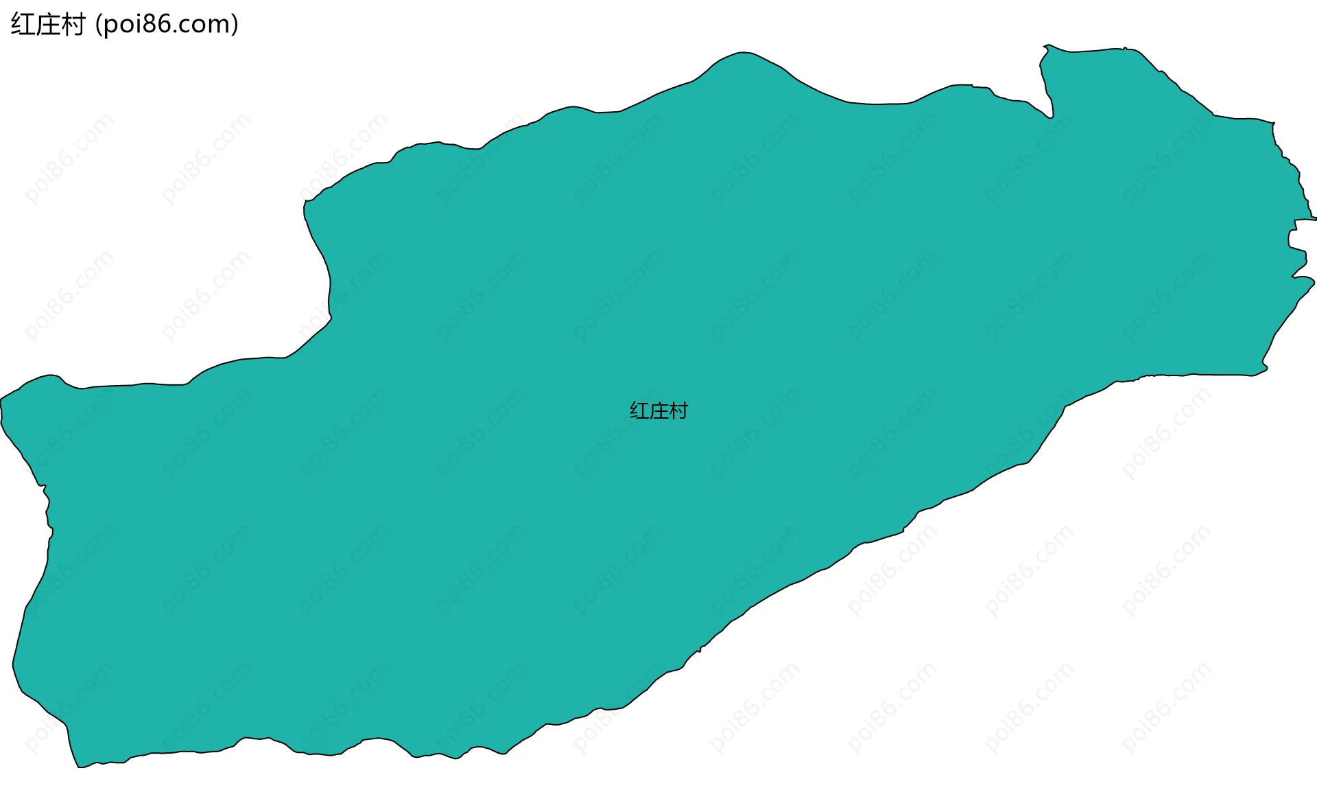 红庄村边界地图