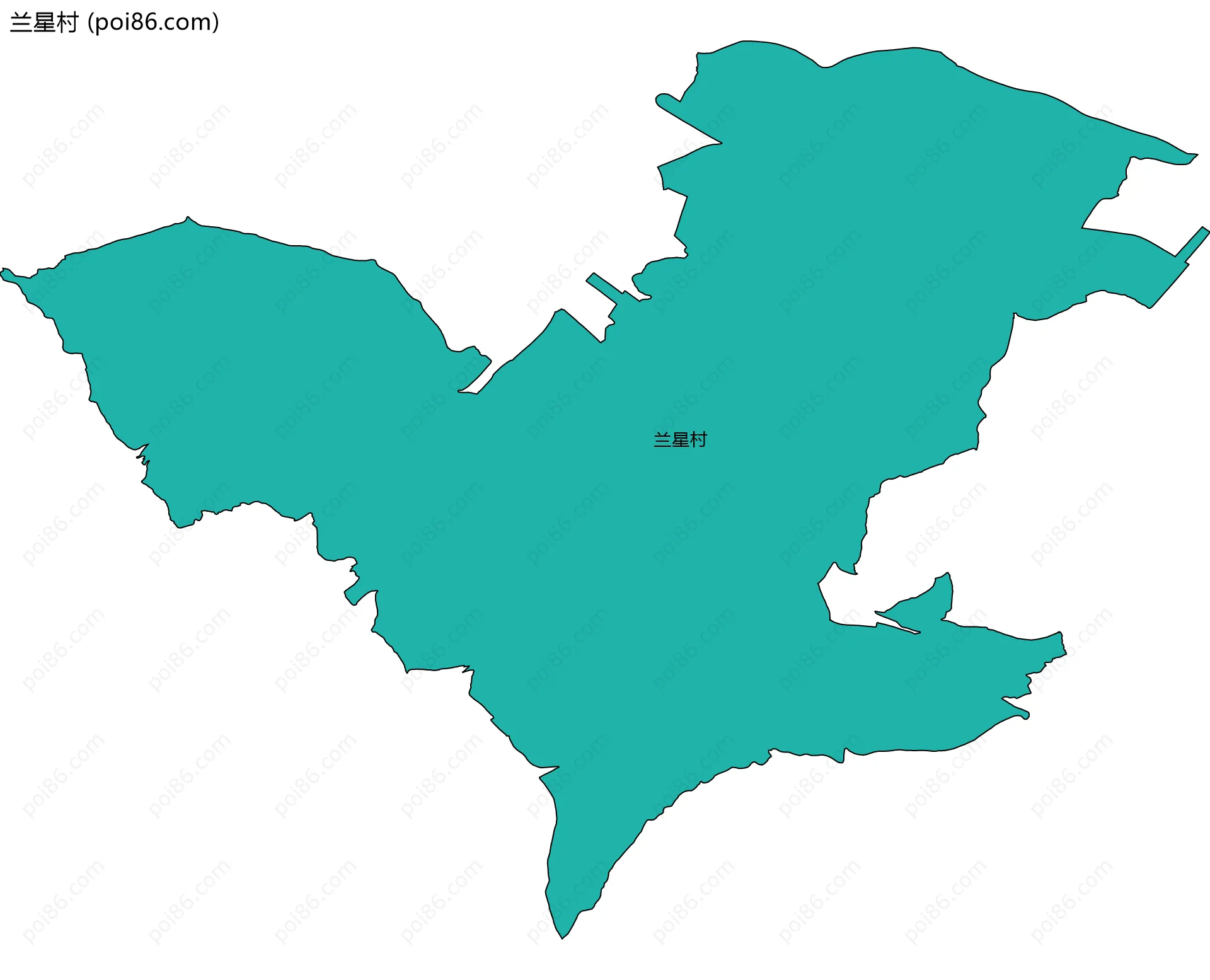 兰星村边界地图