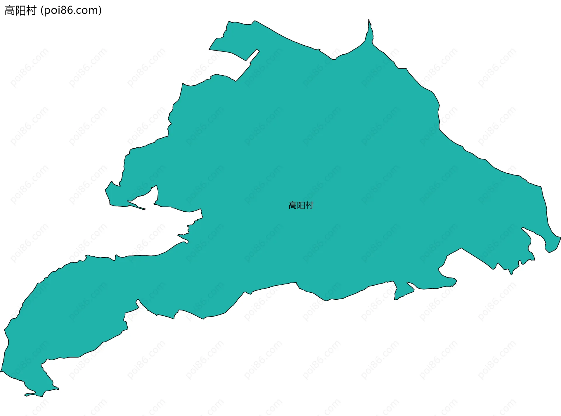 高阳村边界地图