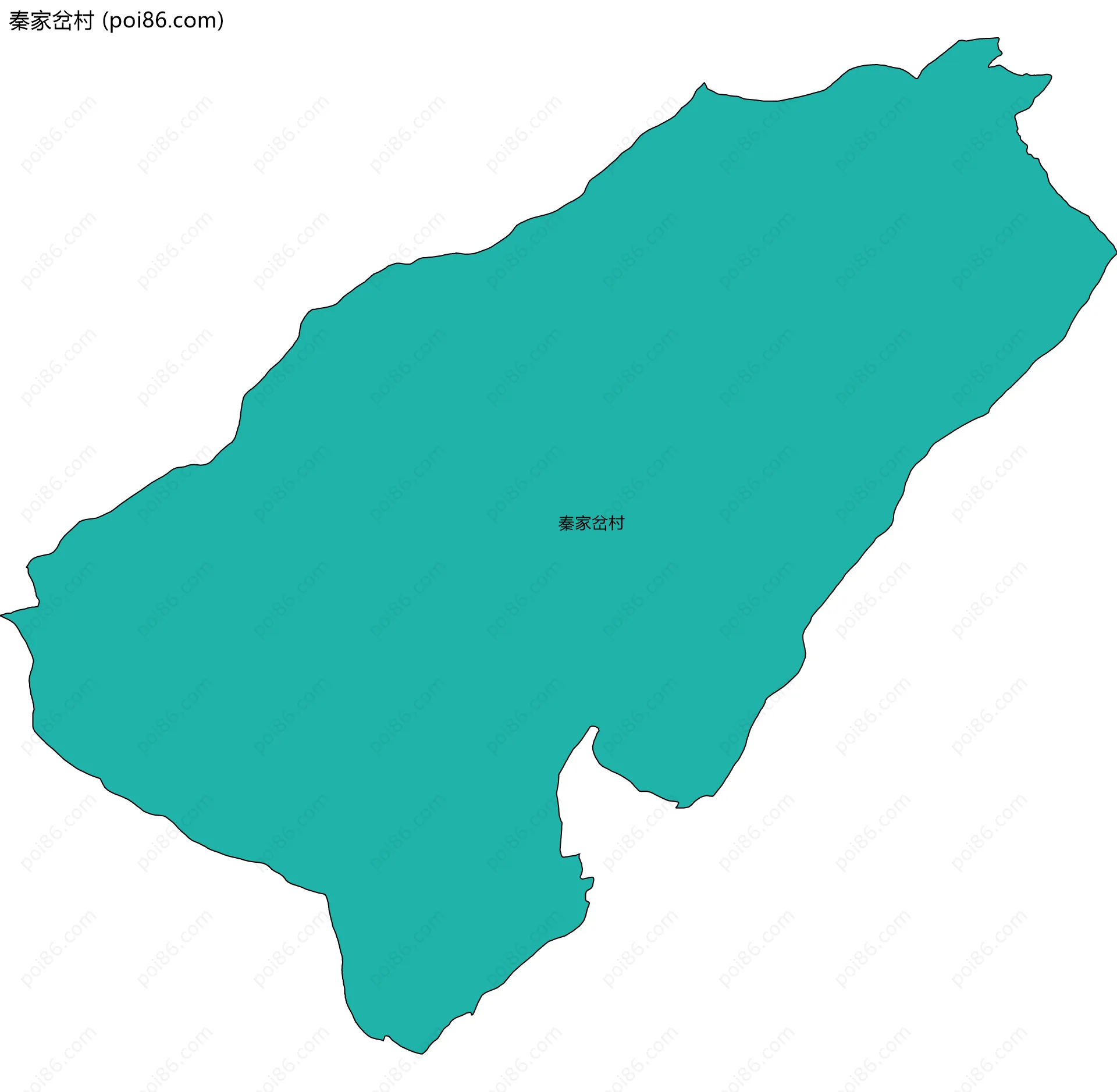 秦家岔村边界地图