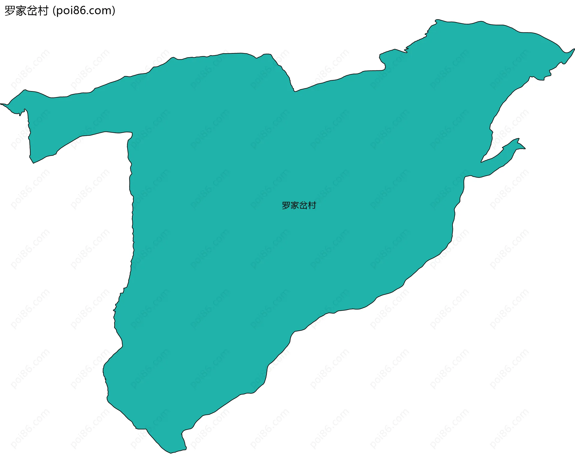 罗家岔村边界地图