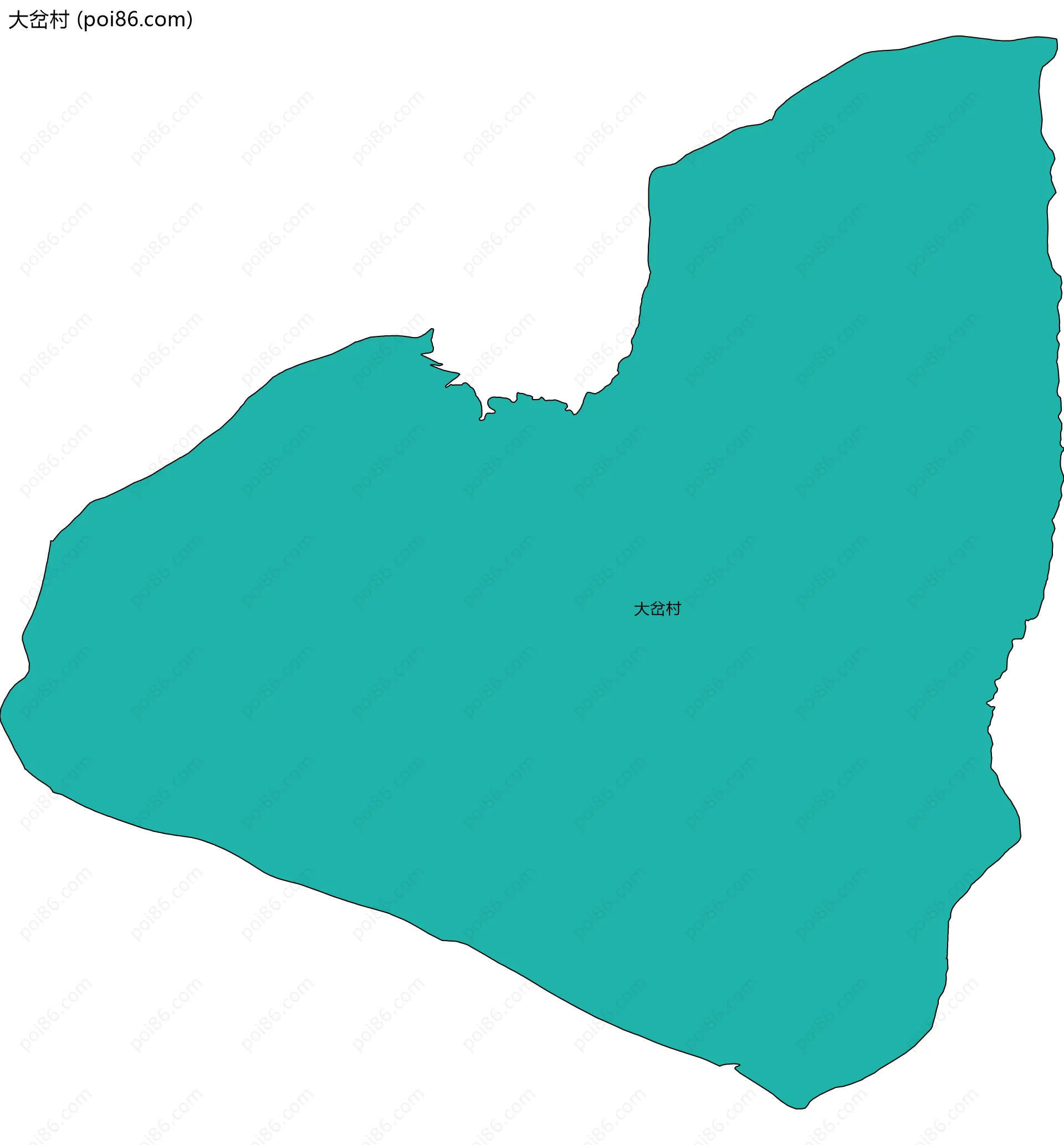 大岔村边界地图