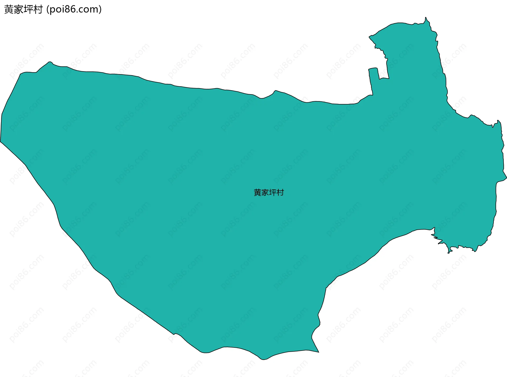 黄家坪村边界地图
