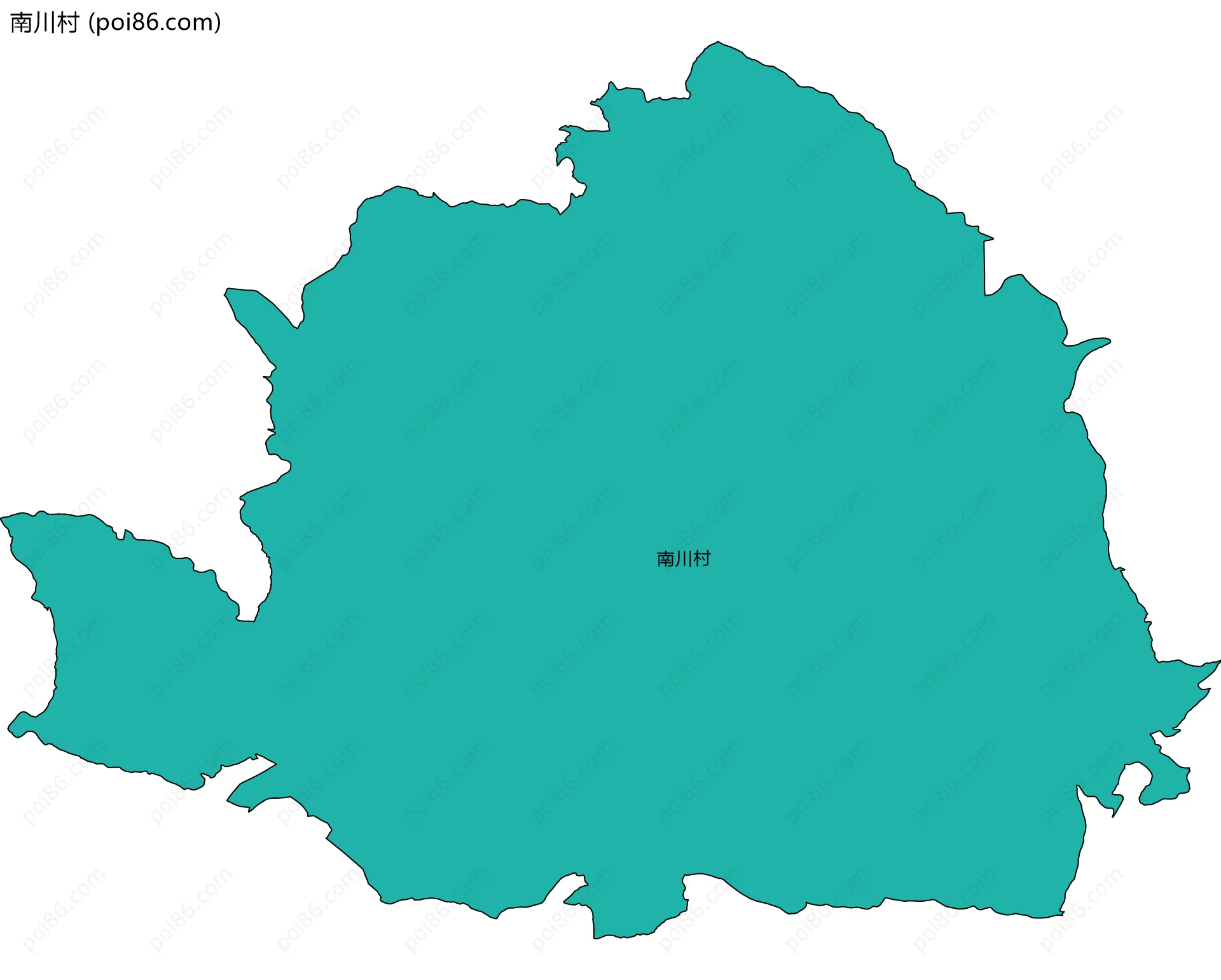 南川村边界地图