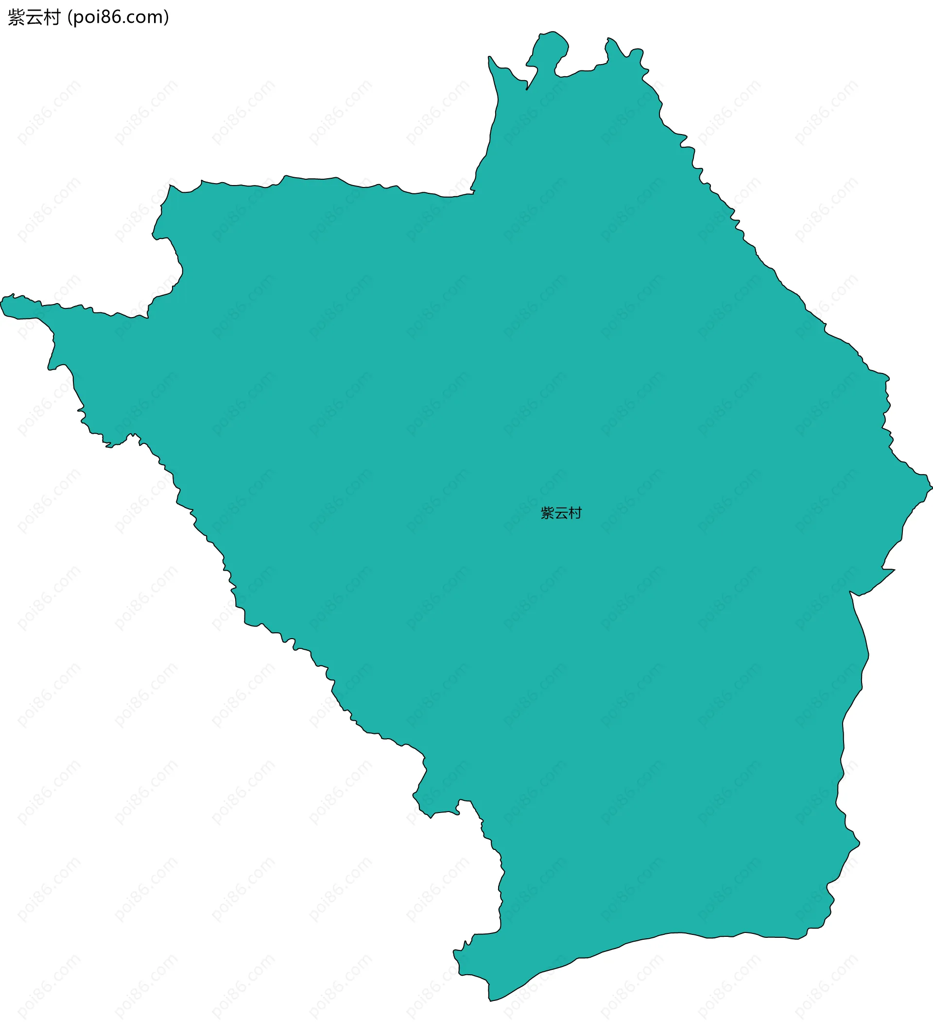 紫云村边界地图