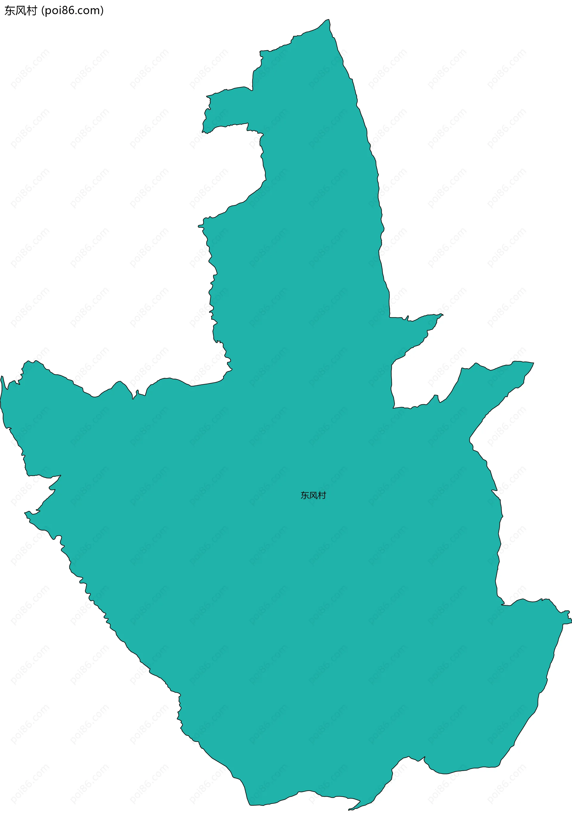 东风村边界地图