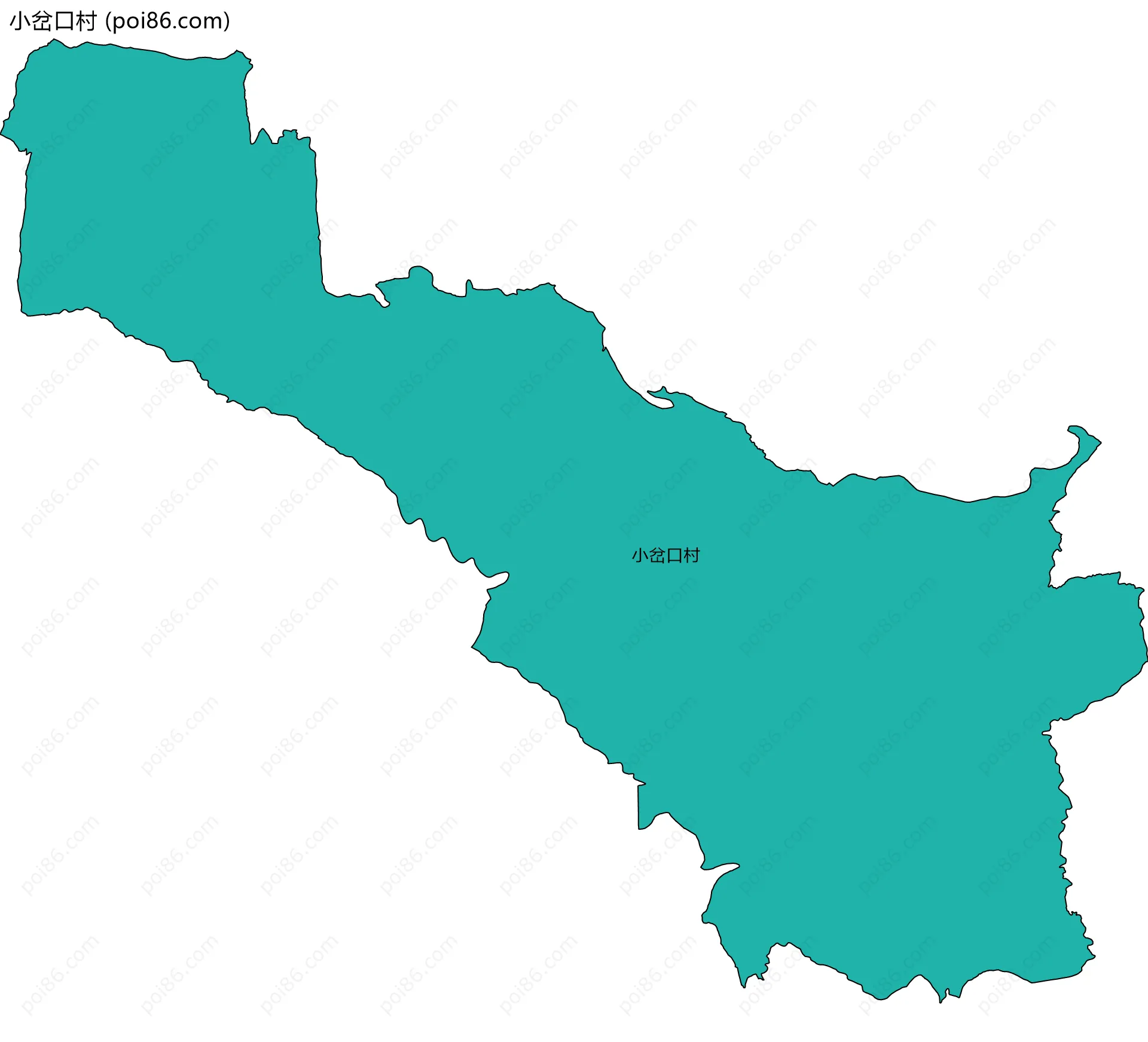 小岔口村边界地图