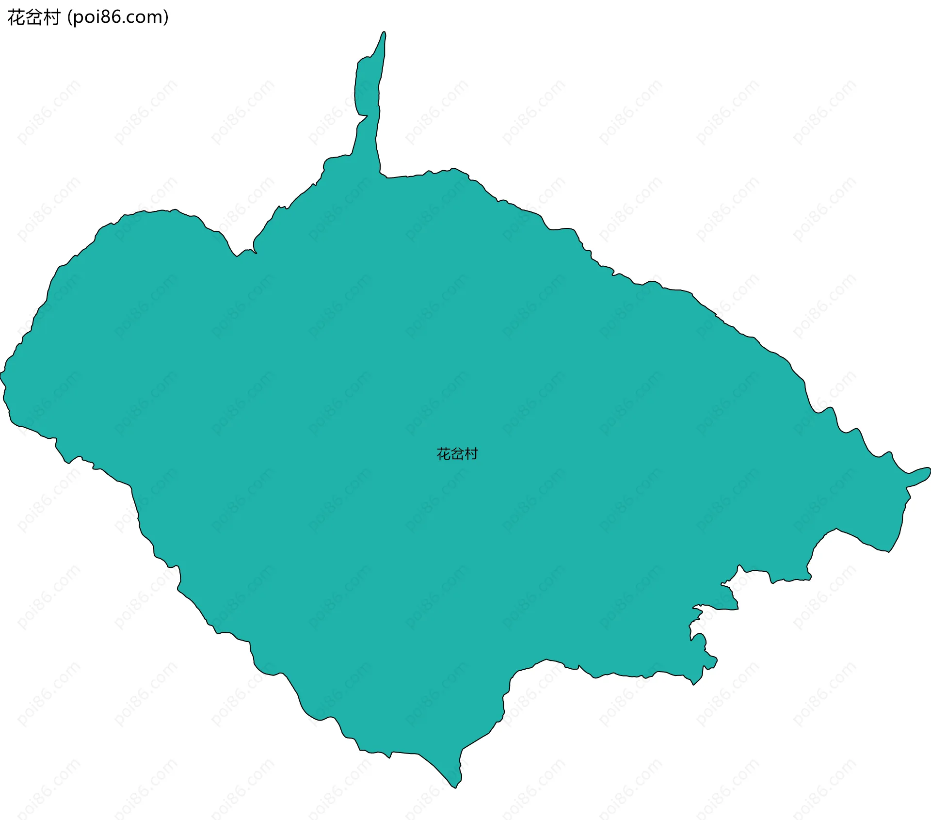 花岔村边界地图