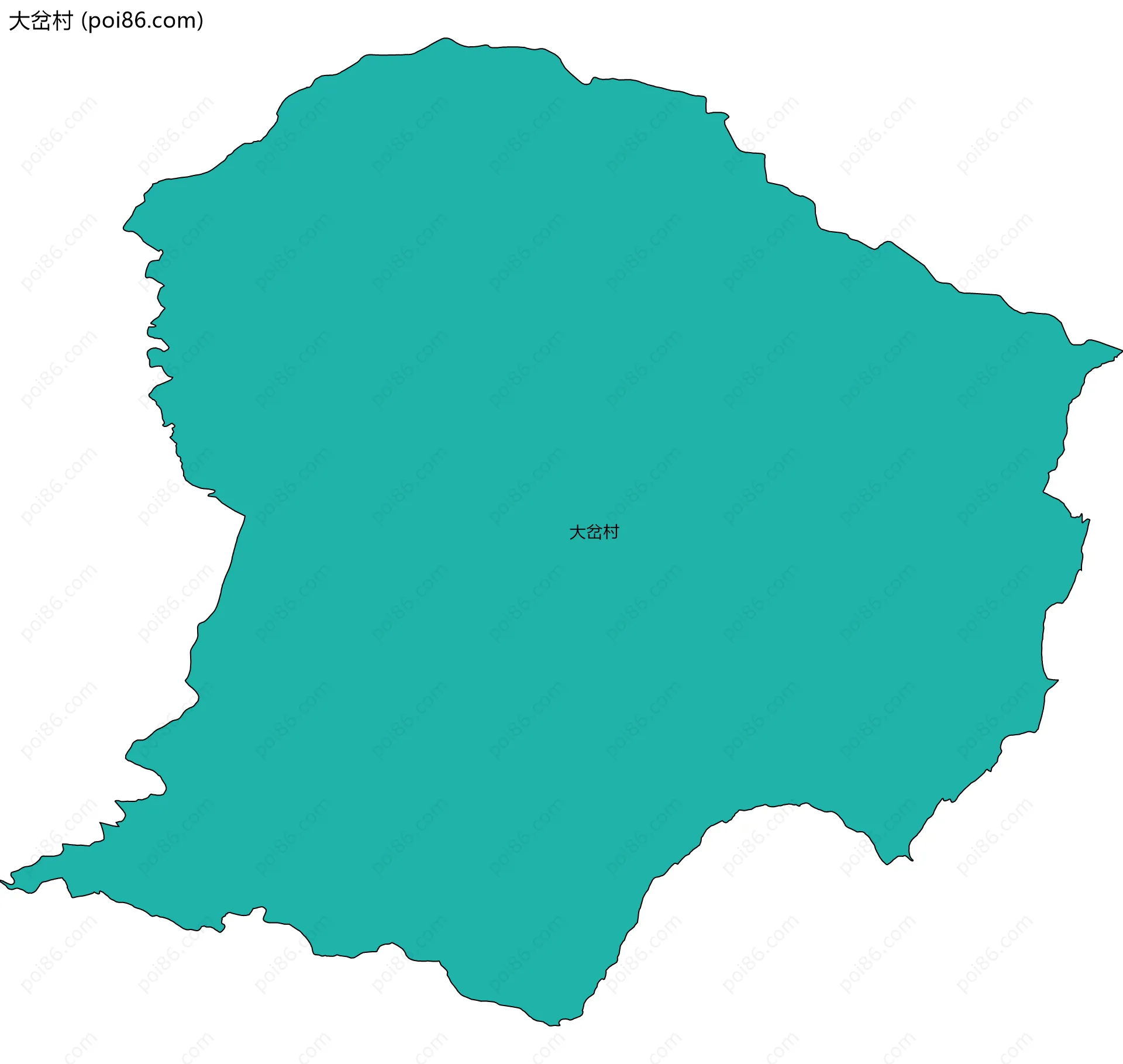 大岔村边界地图