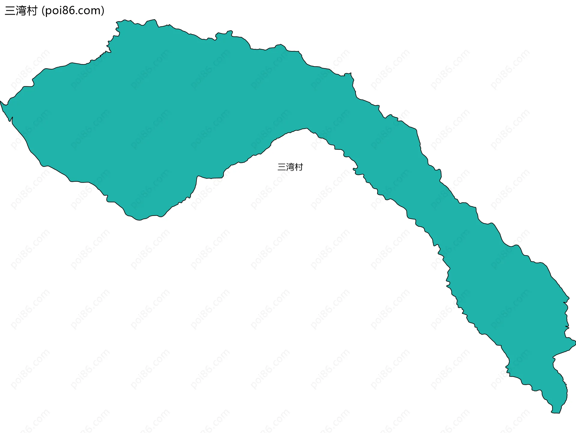 三湾村边界地图