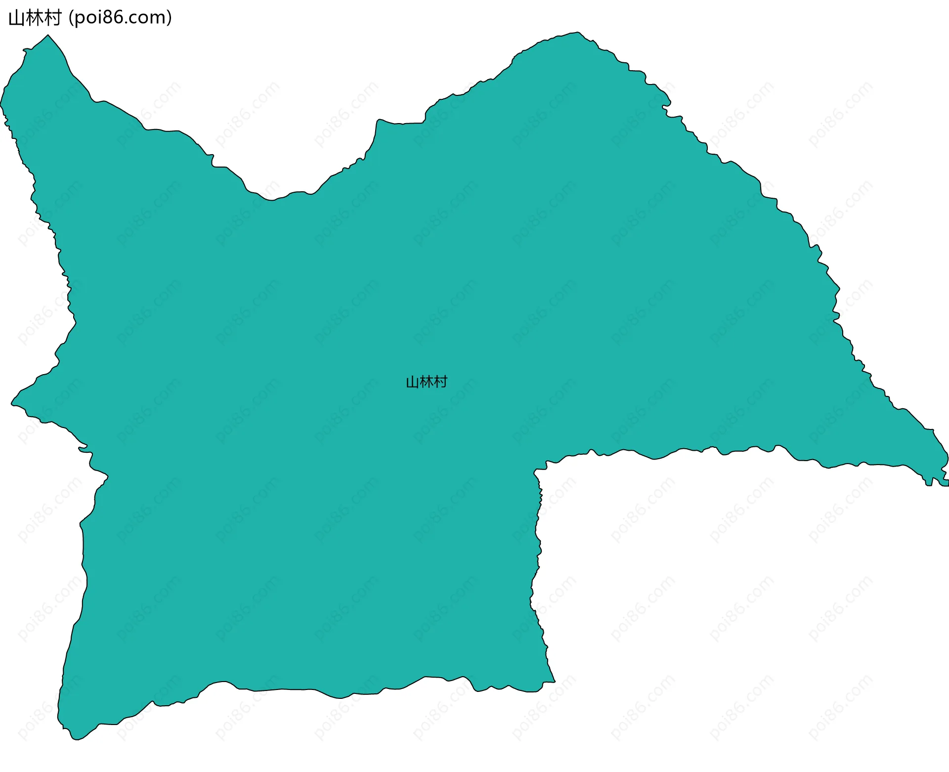 山林村边界地图