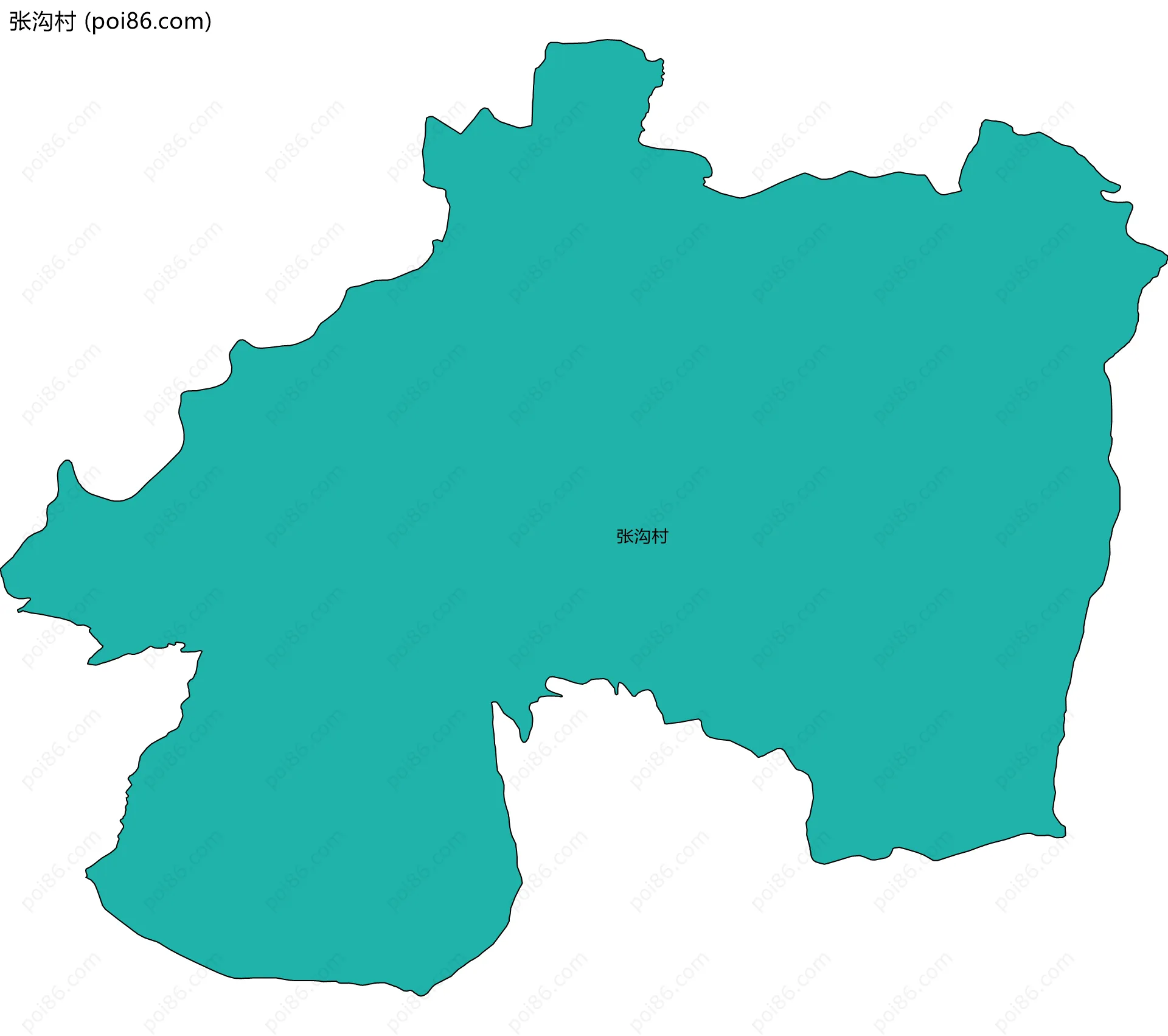 张沟村边界地图