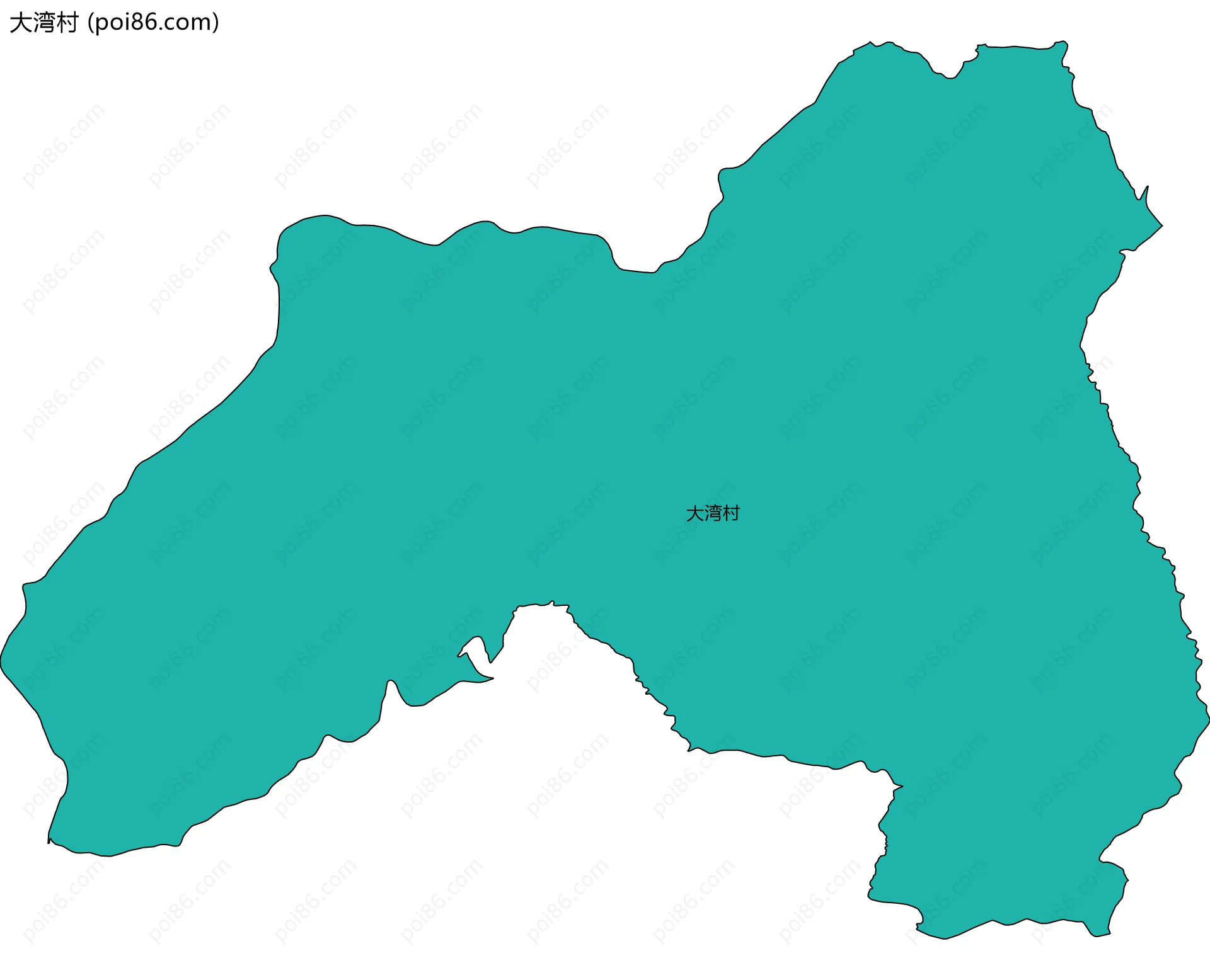 大湾村边界地图