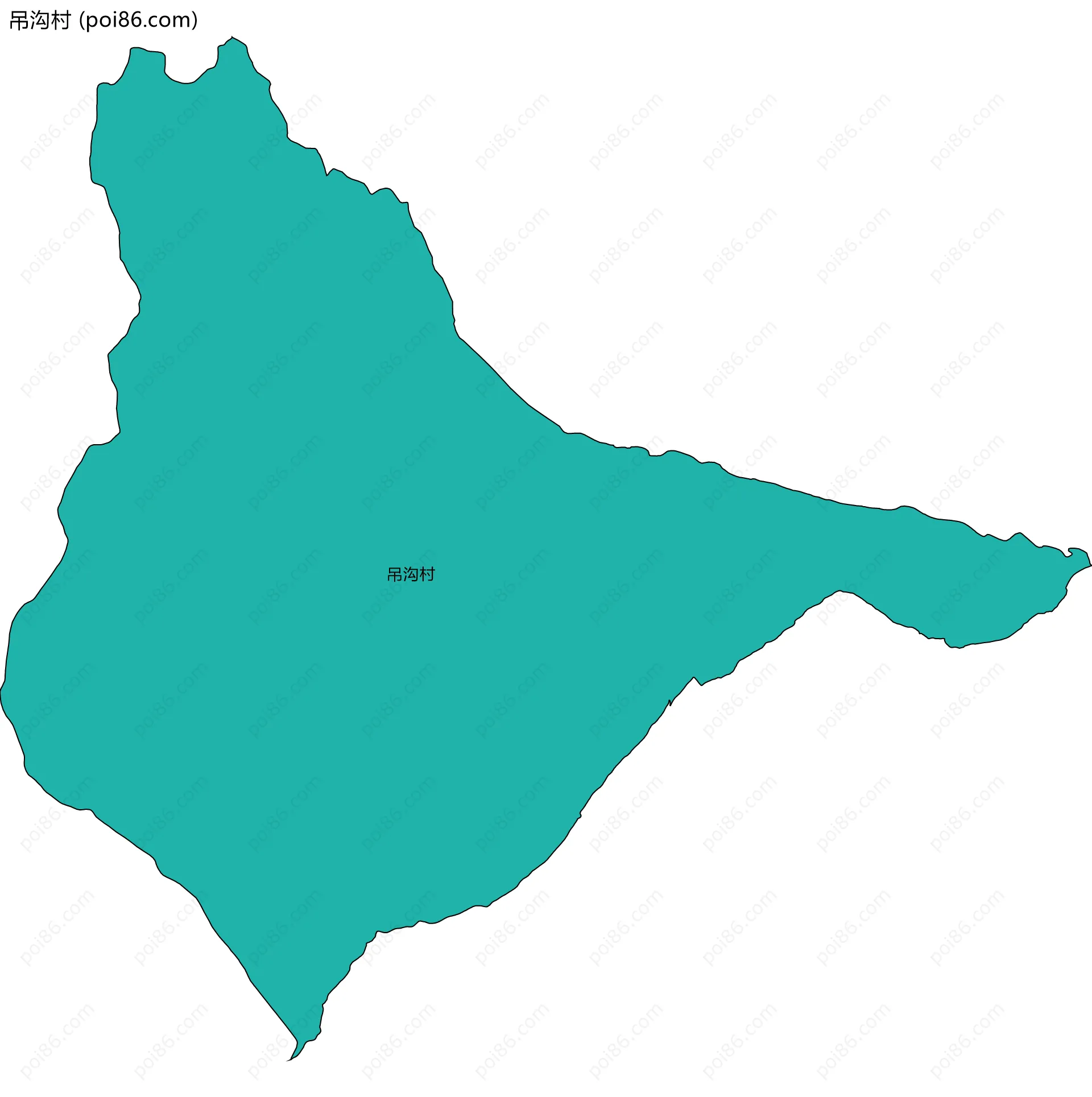 吊沟村边界地图