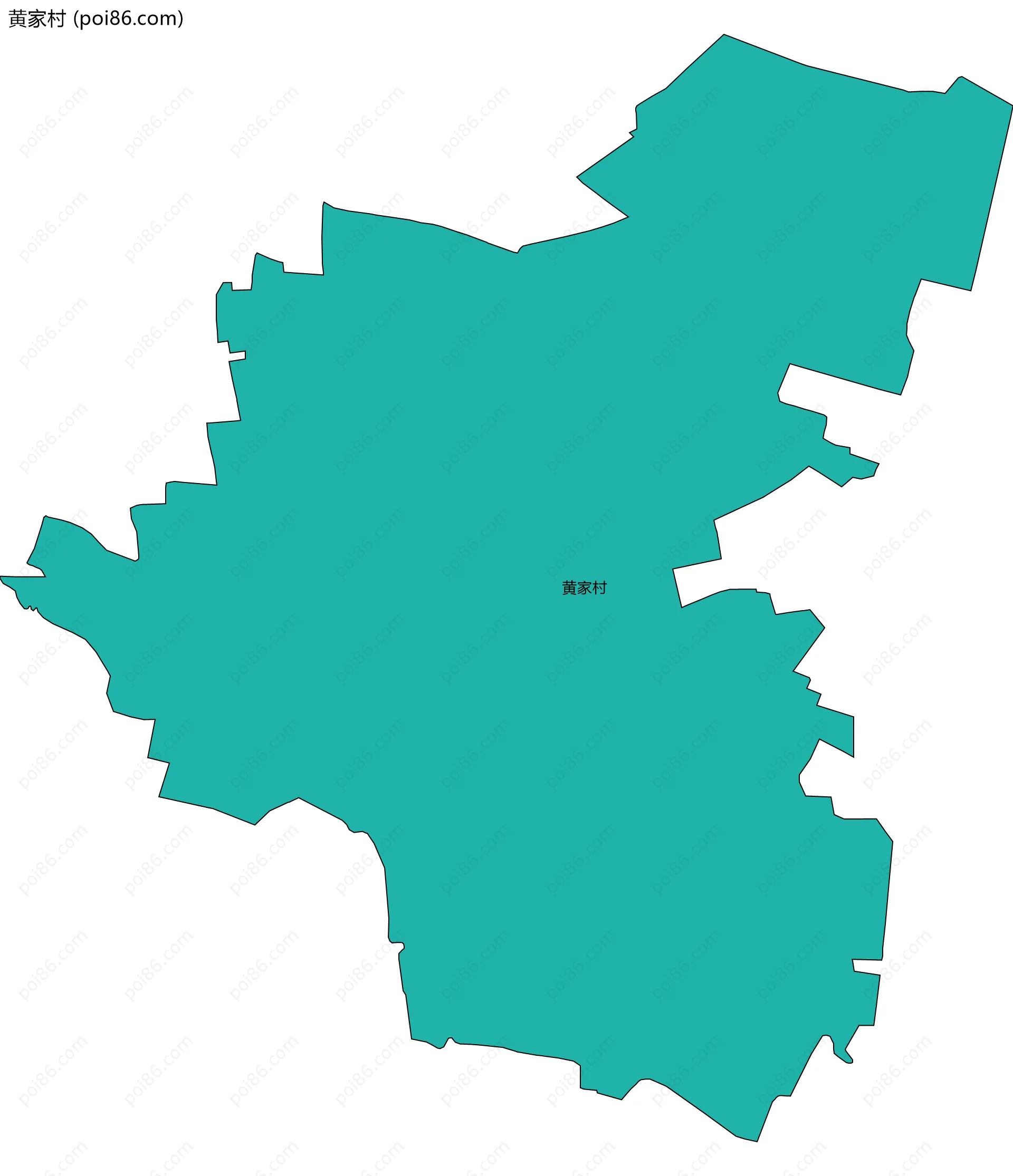 黄家村边界地图