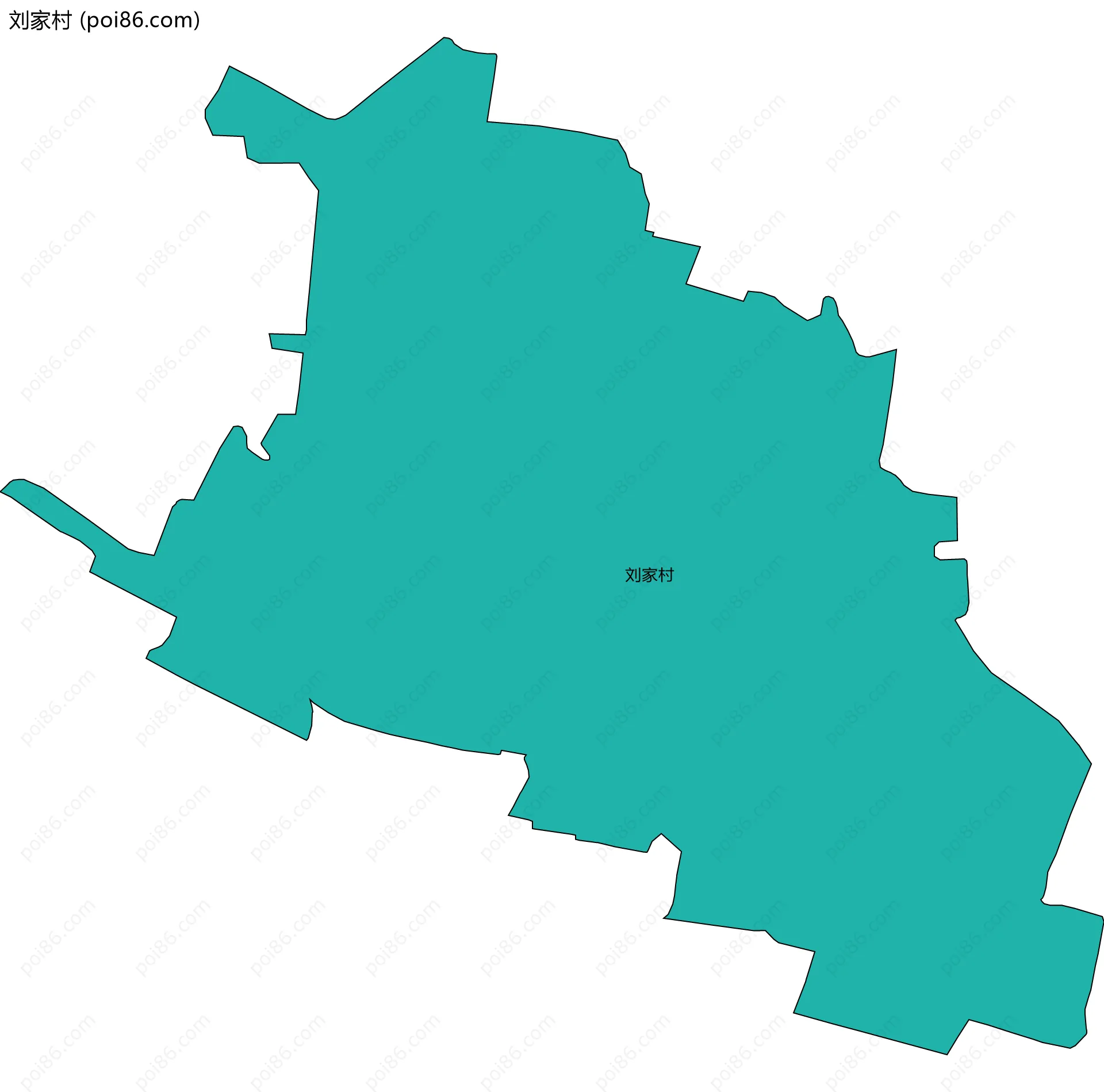 刘家村边界地图