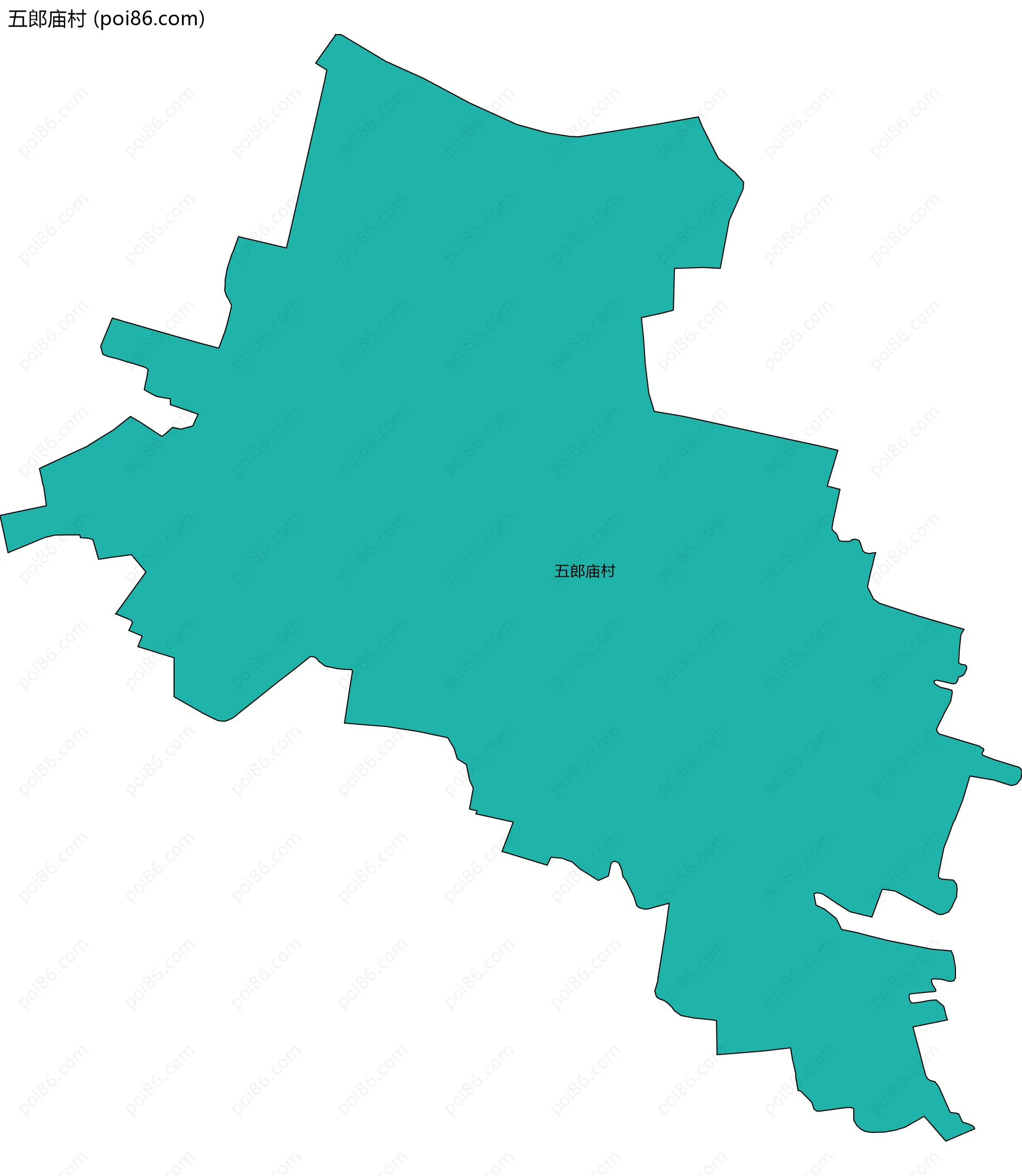 五郎庙村边界地图