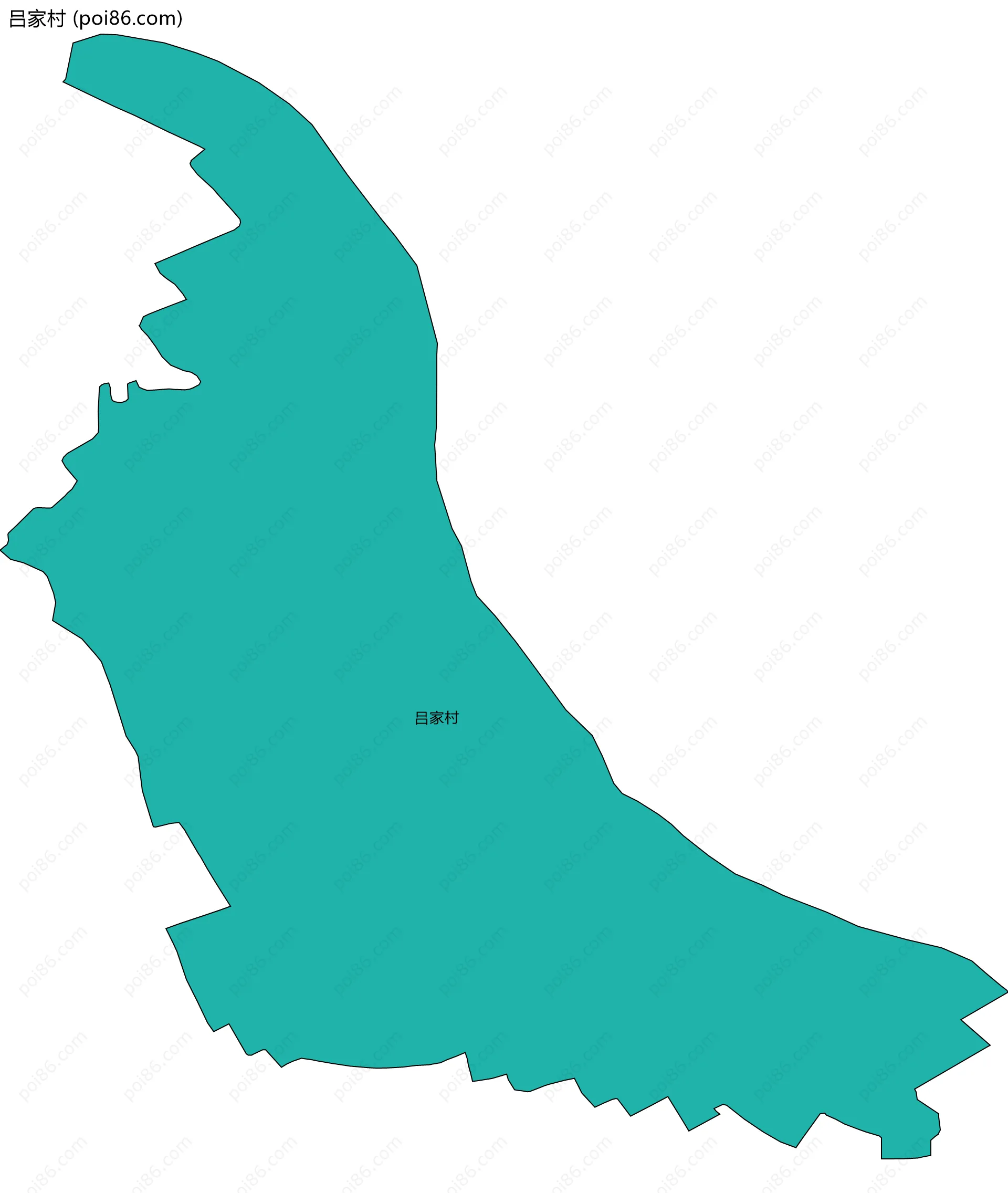 吕家村边界地图