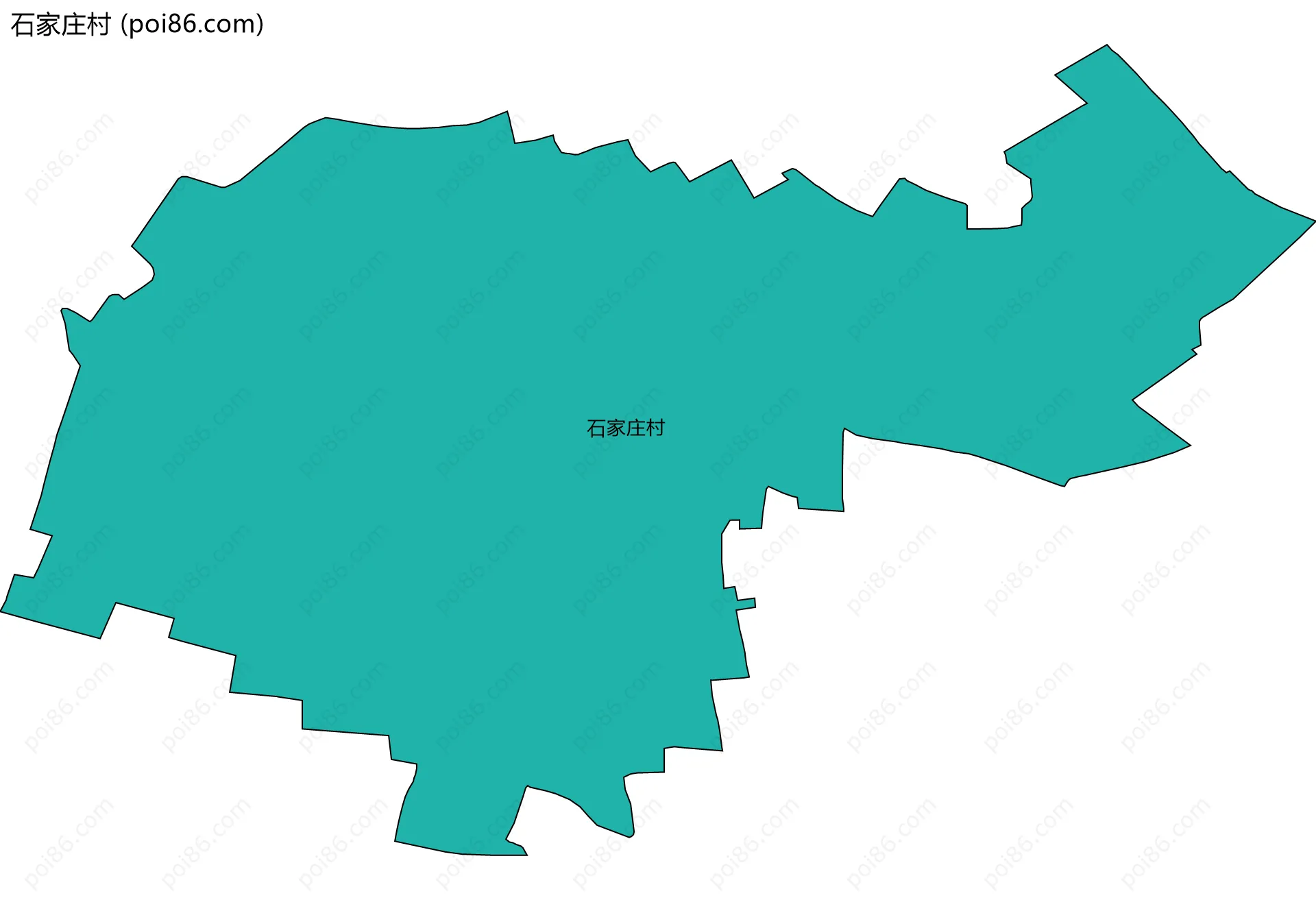 石家庄村边界地图