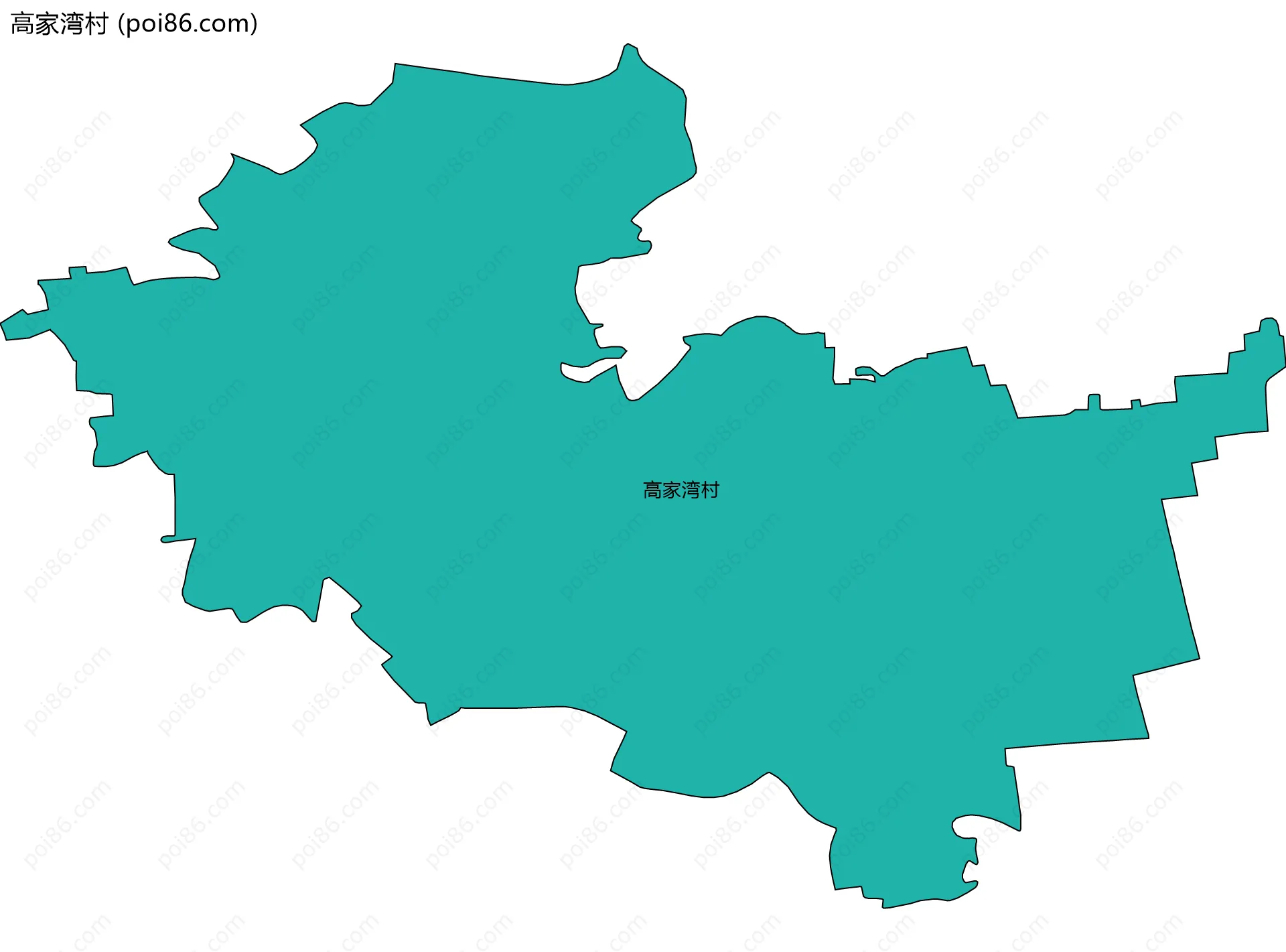 高家湾村边界地图