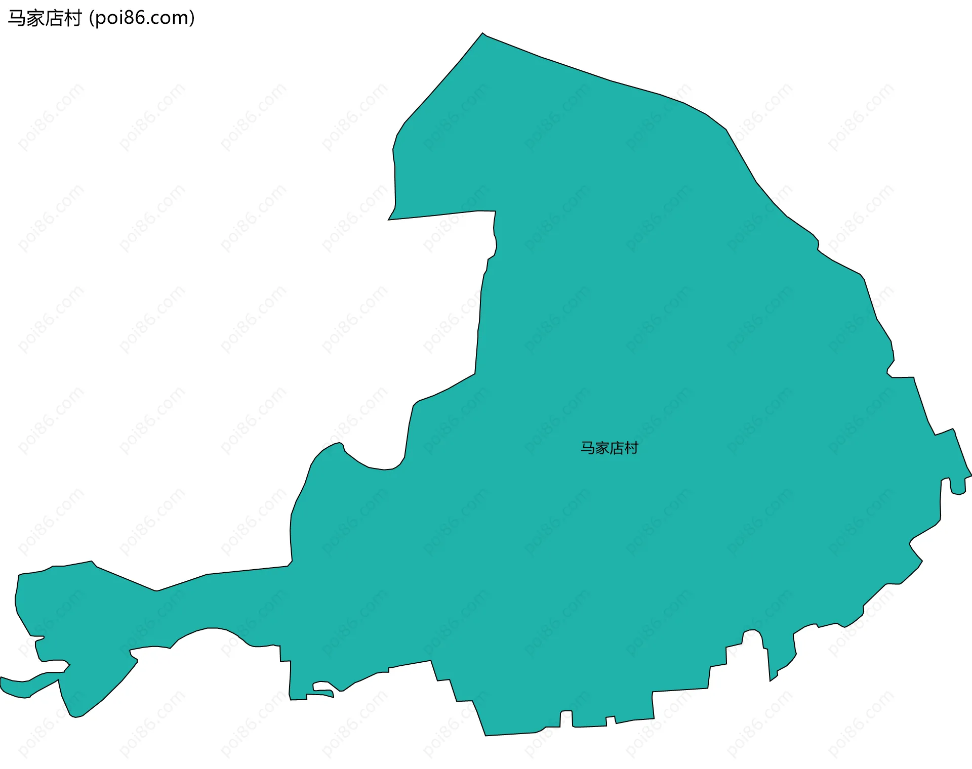 马家店村边界地图