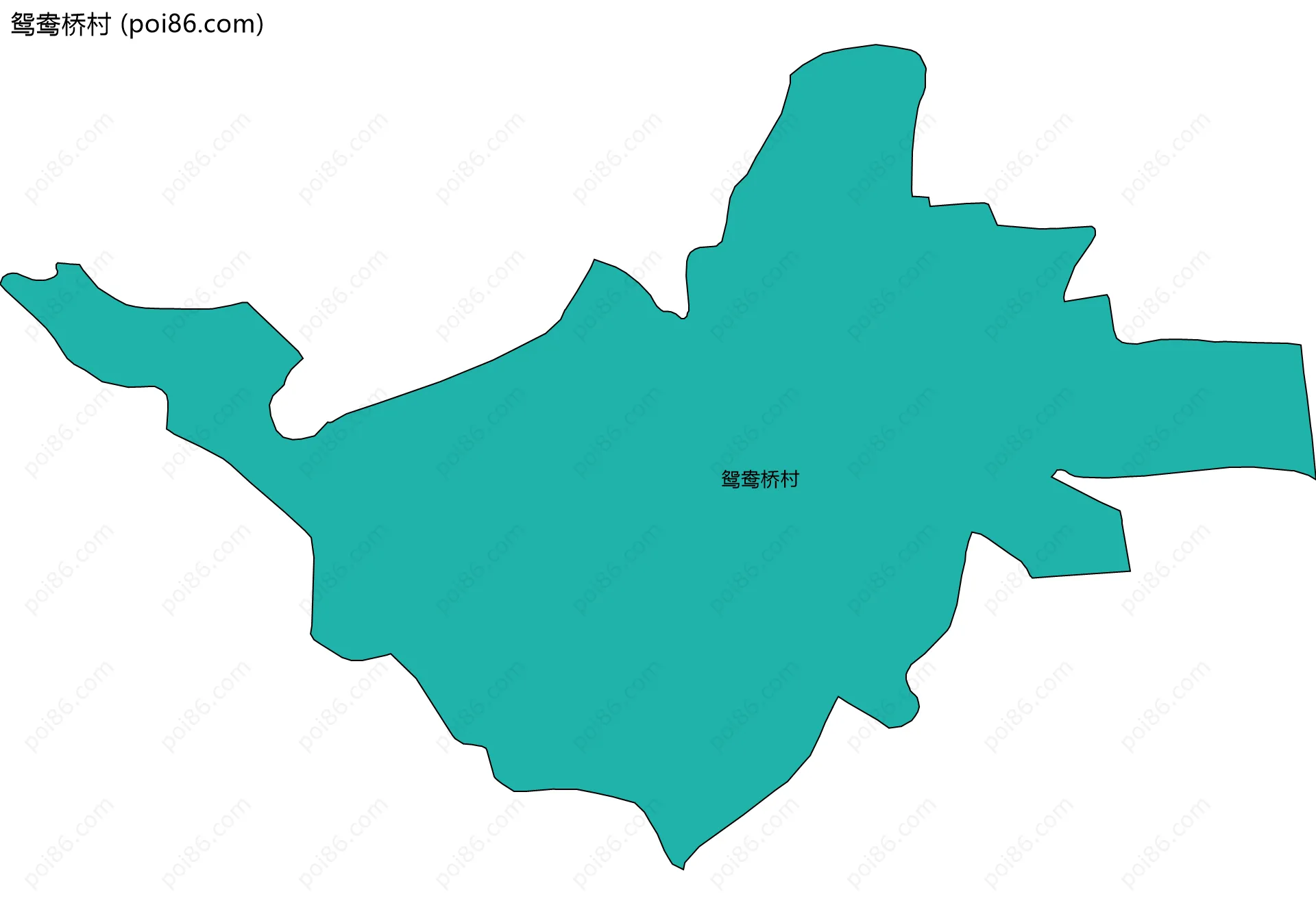 鸳鸯桥村边界地图