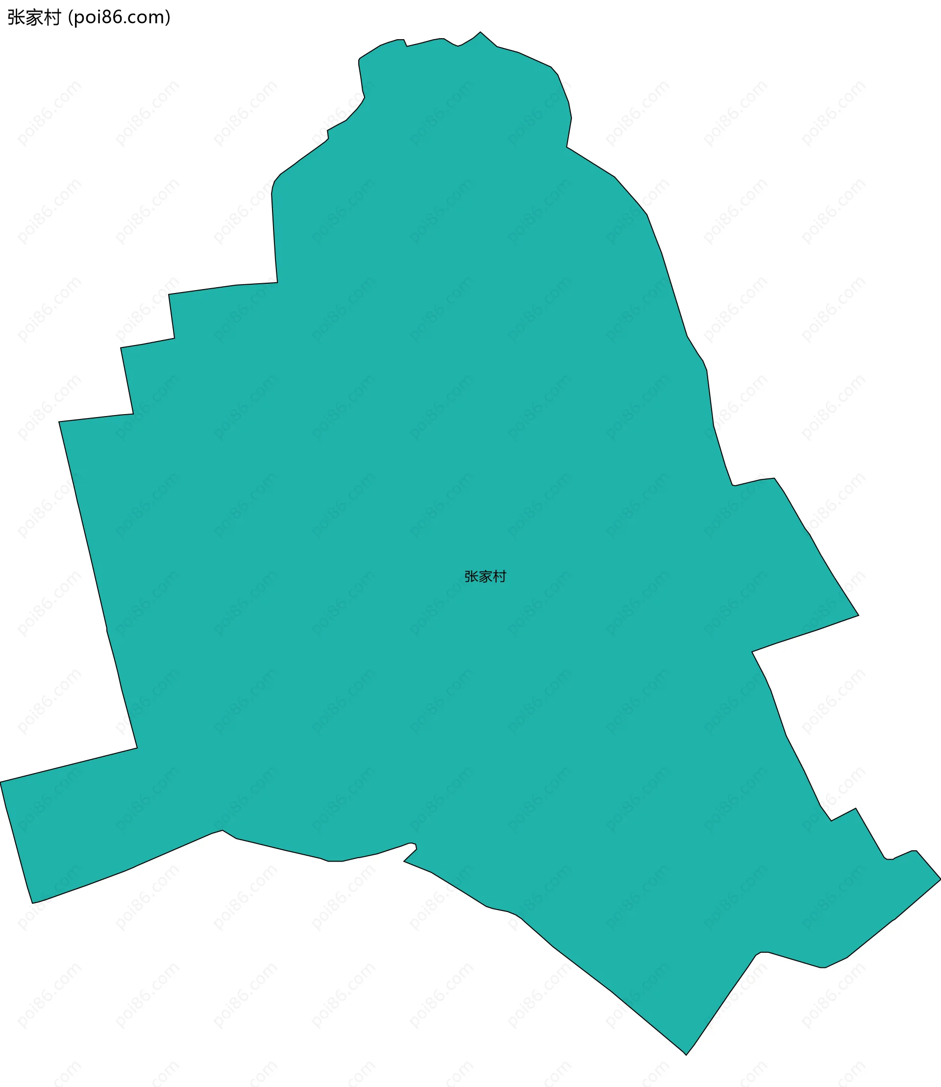 张家村边界地图