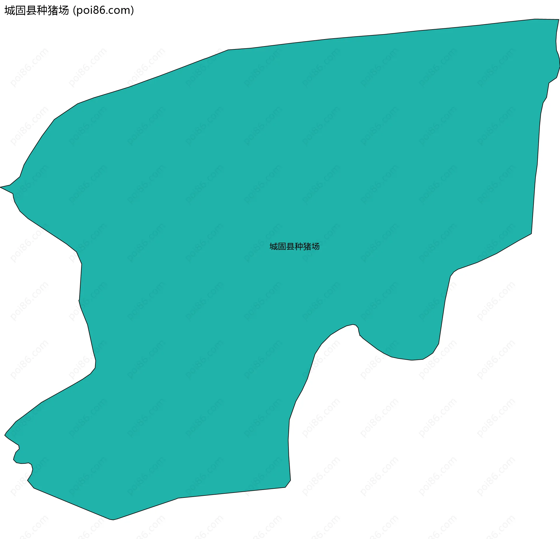 城固县种猪场边界地图