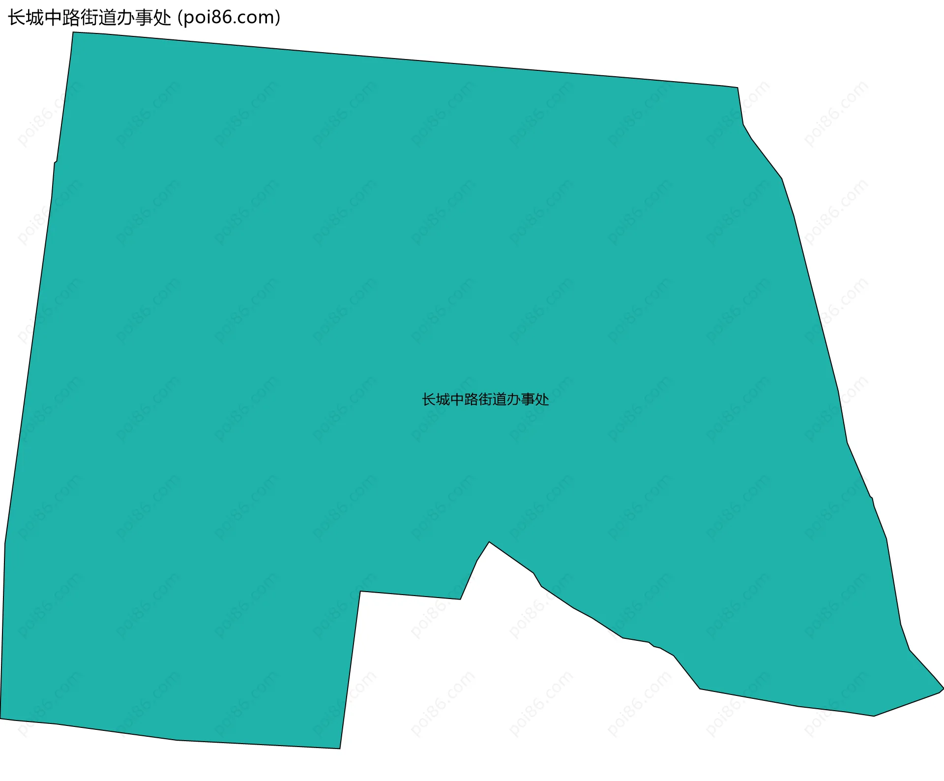 长城中路街道办事处边界地图