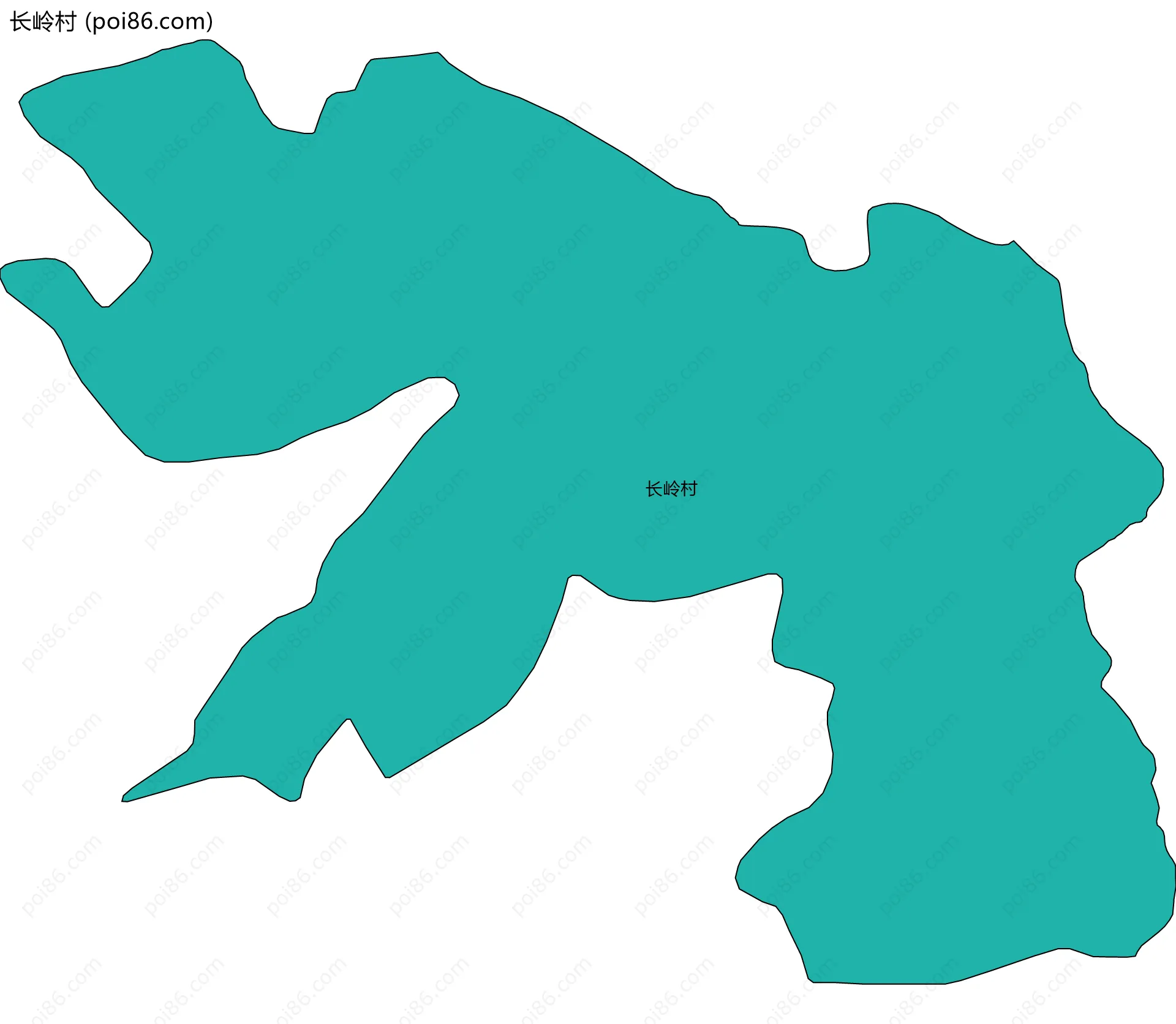 长岭村边界地图