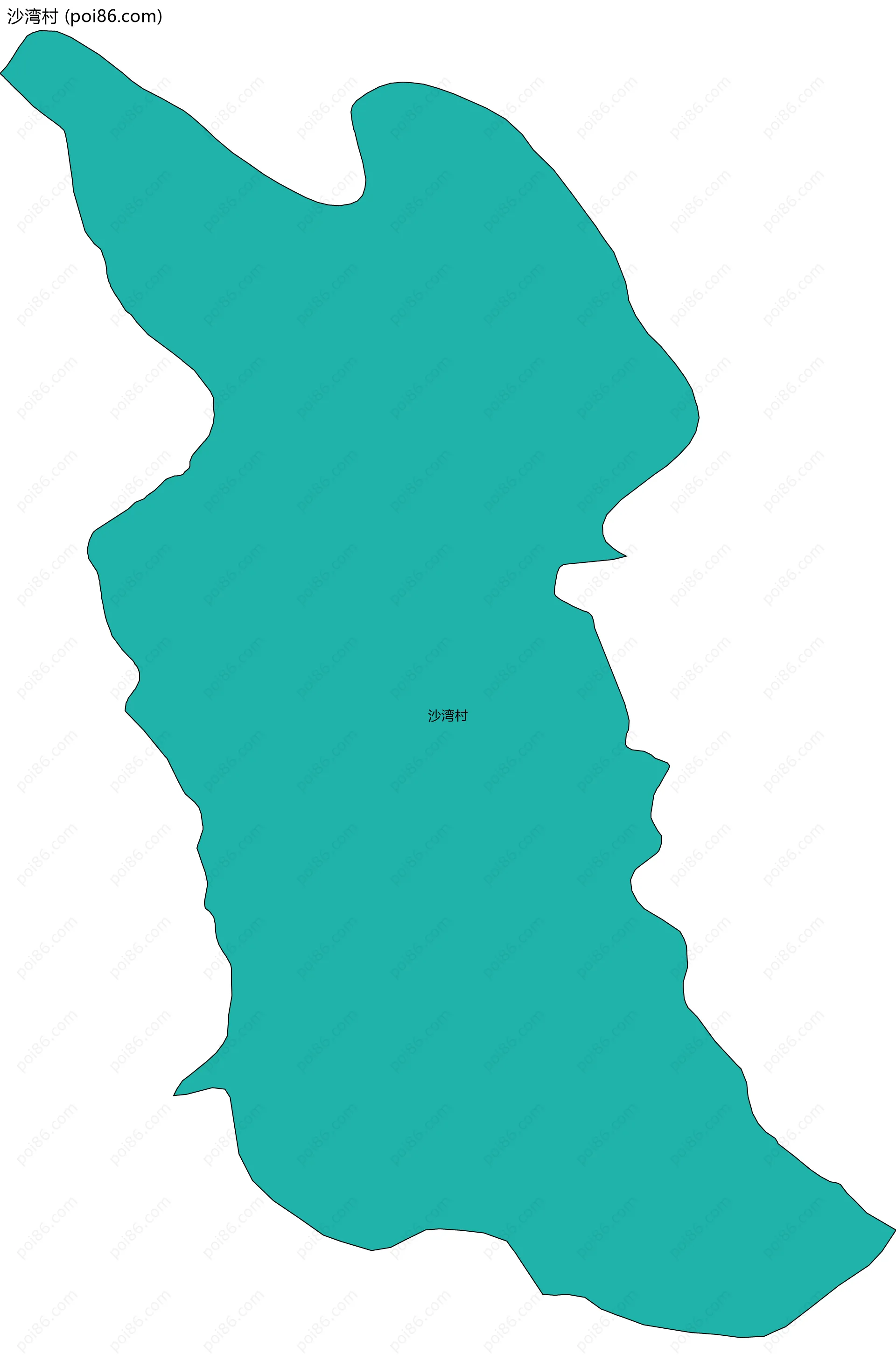 沙湾村边界地图