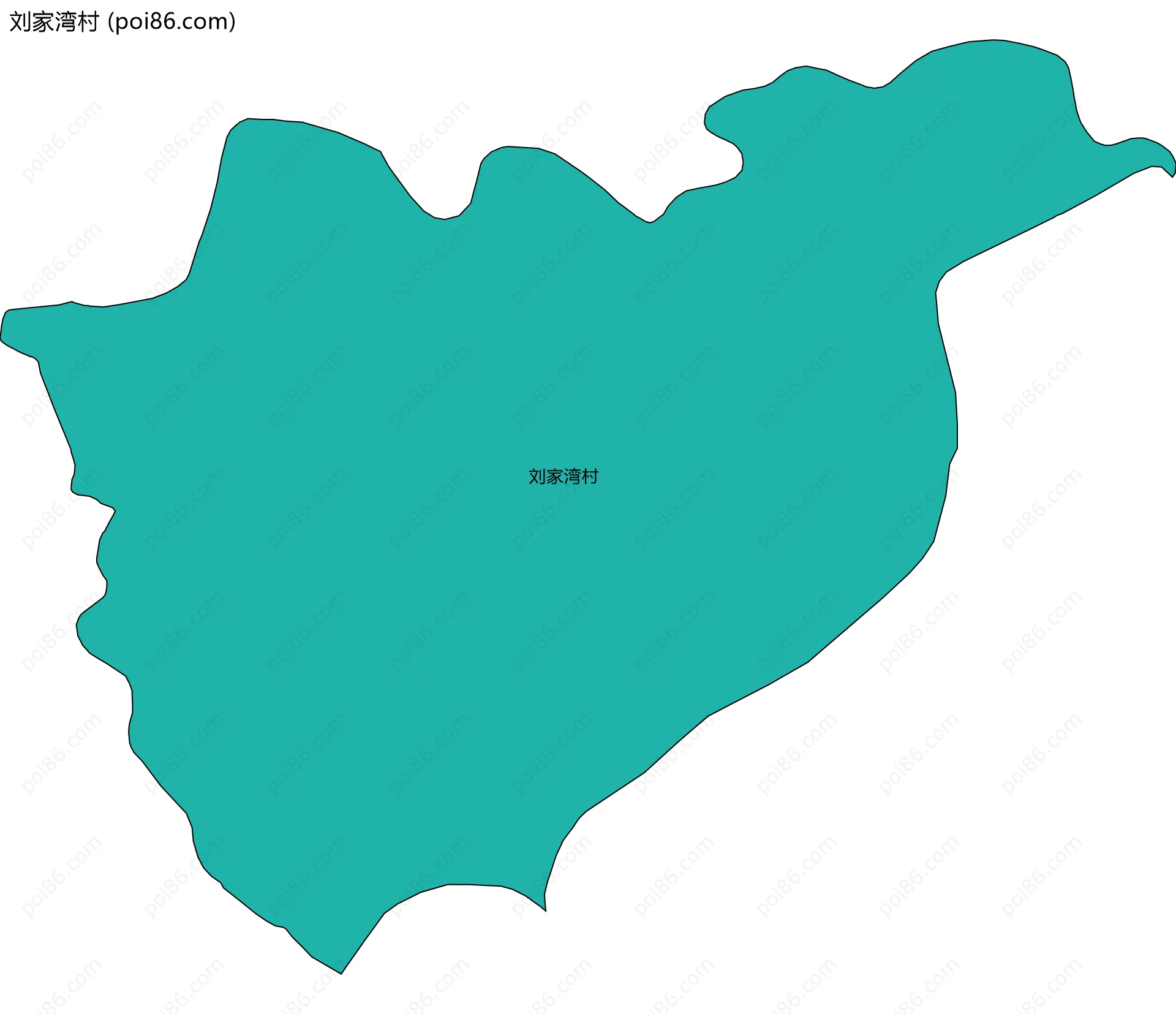 刘家湾村边界地图