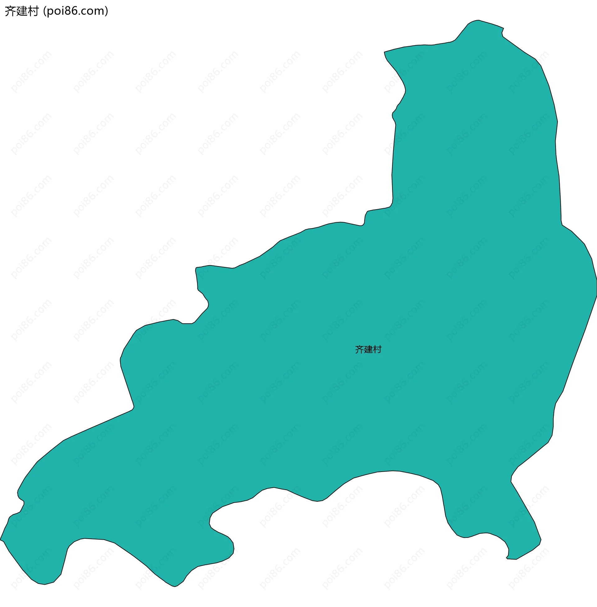 齐建村边界地图