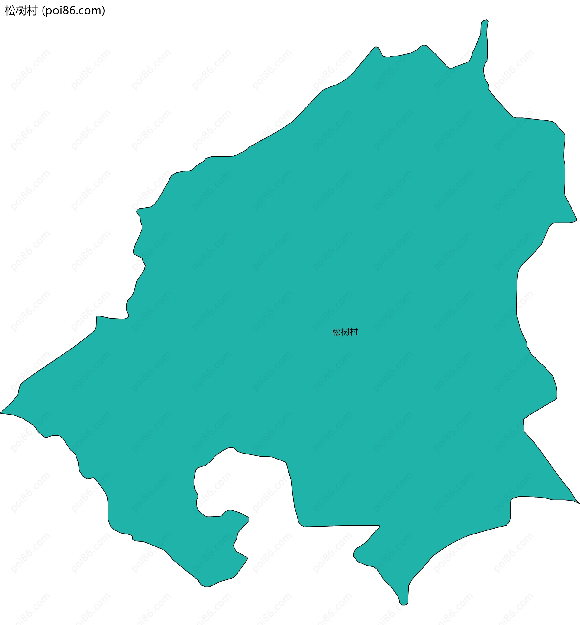 松树村边界地图