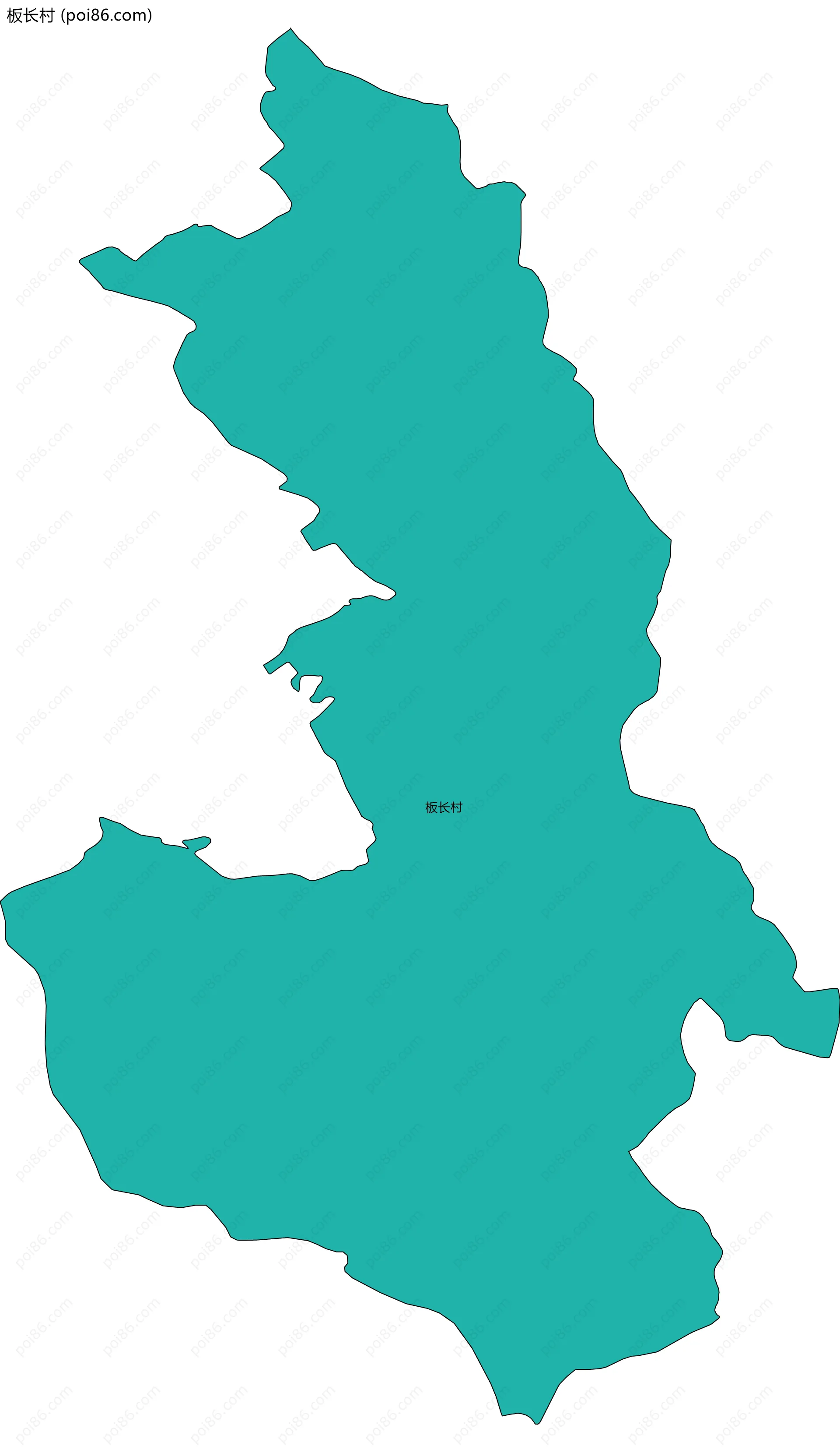 板长村边界地图