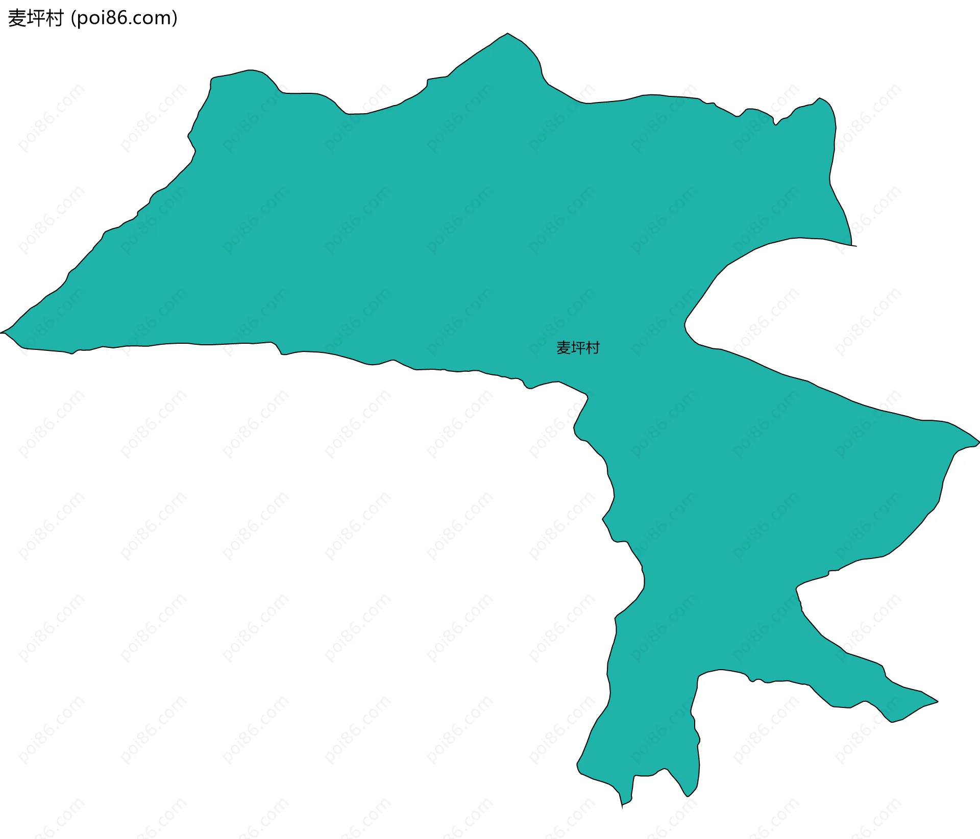 麦坪村边界地图