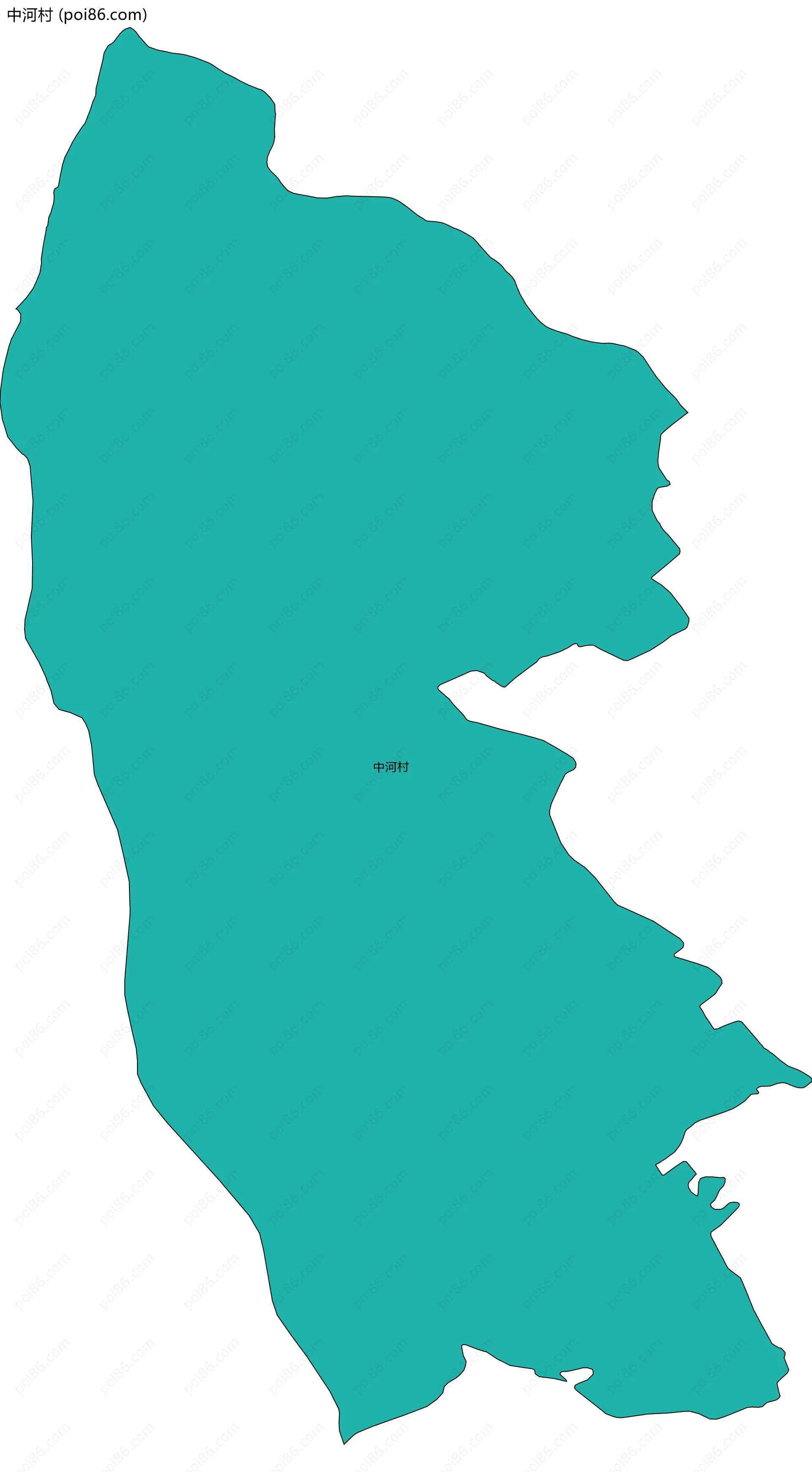 中河村边界地图