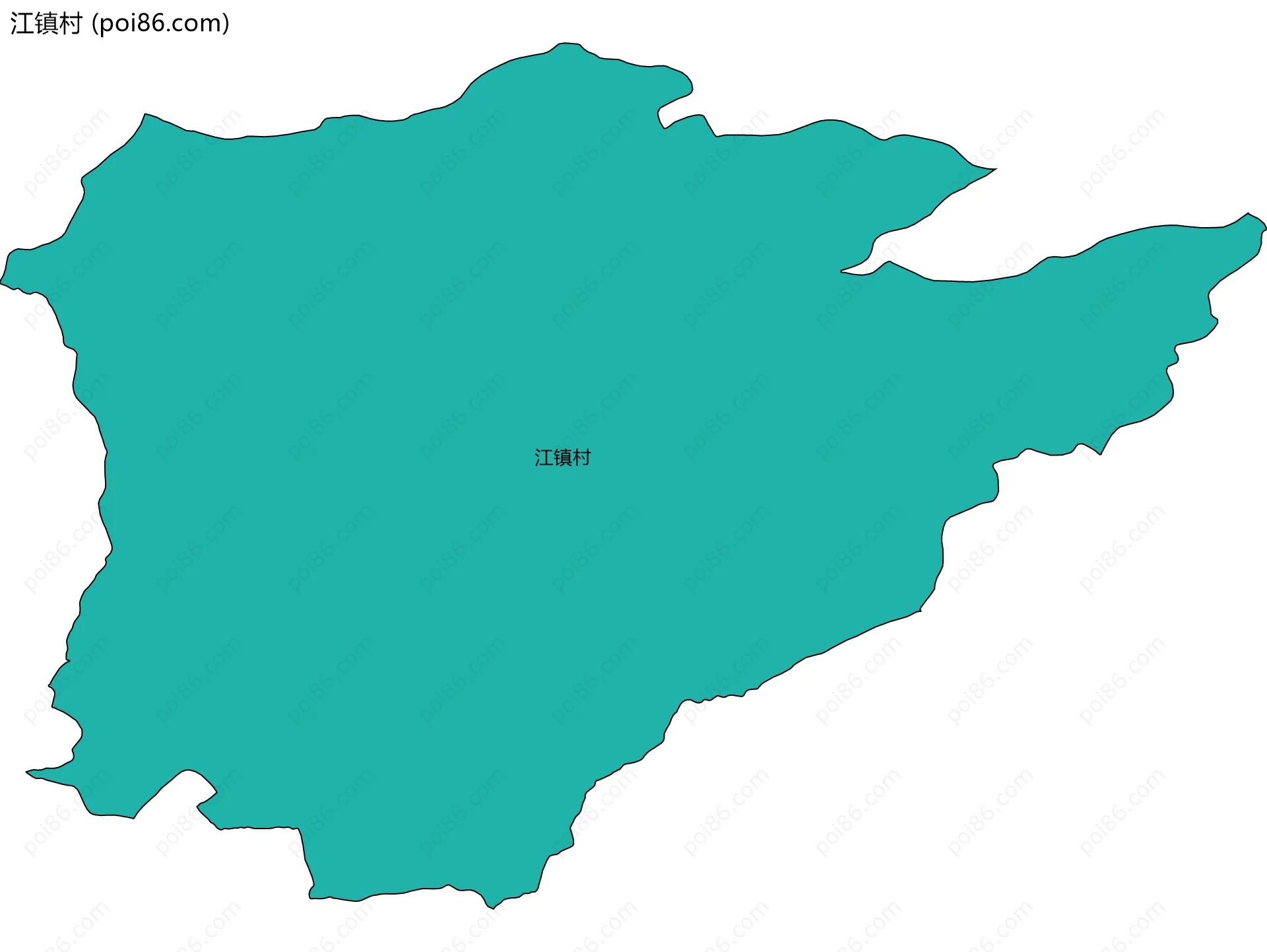 江镇村边界地图
