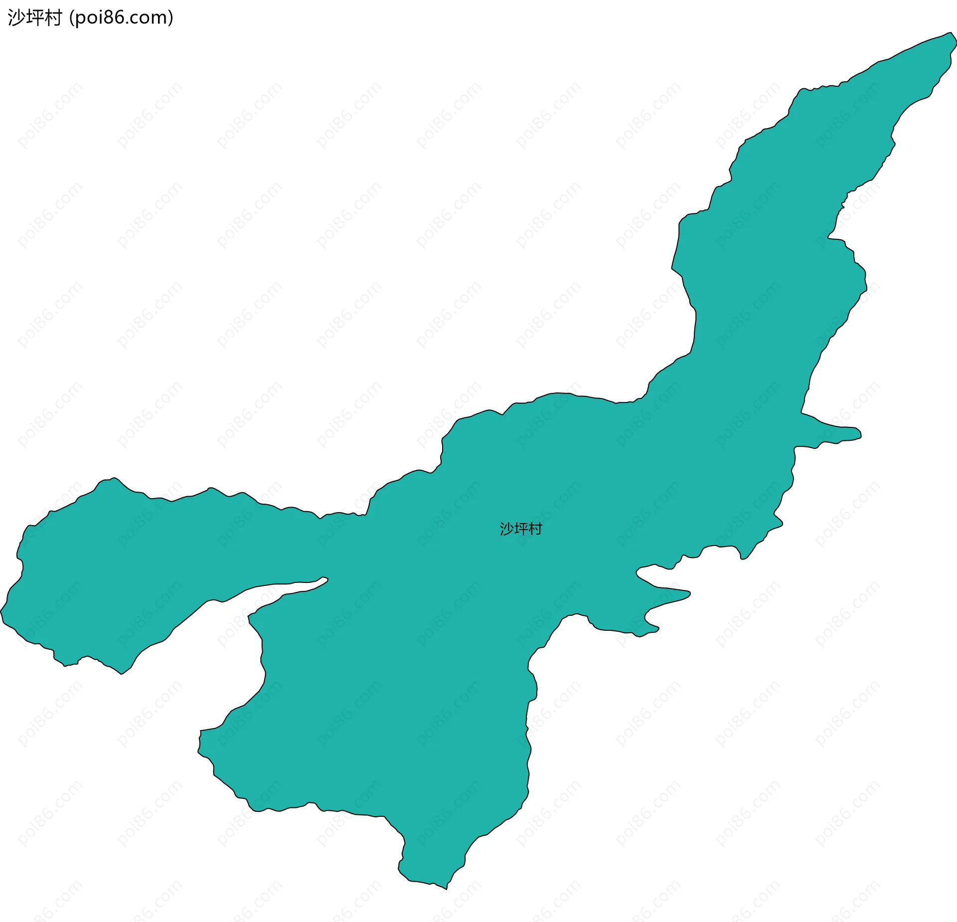 沙坪村边界地图