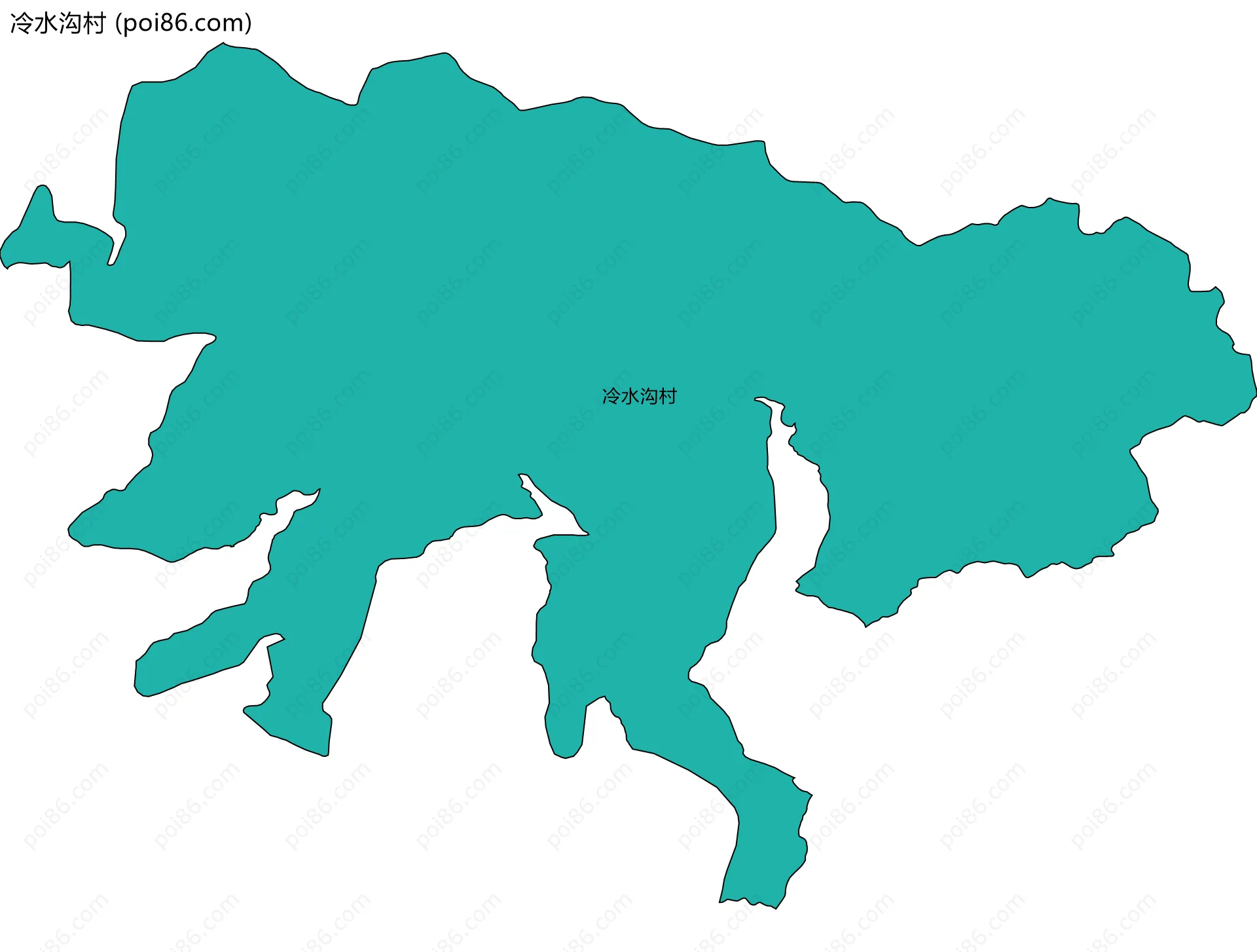 冷水沟村边界地图
