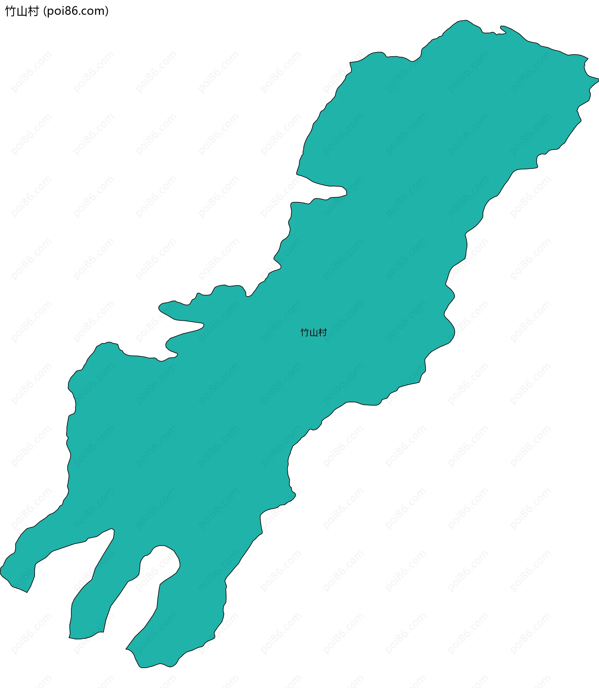 竹山村边界地图