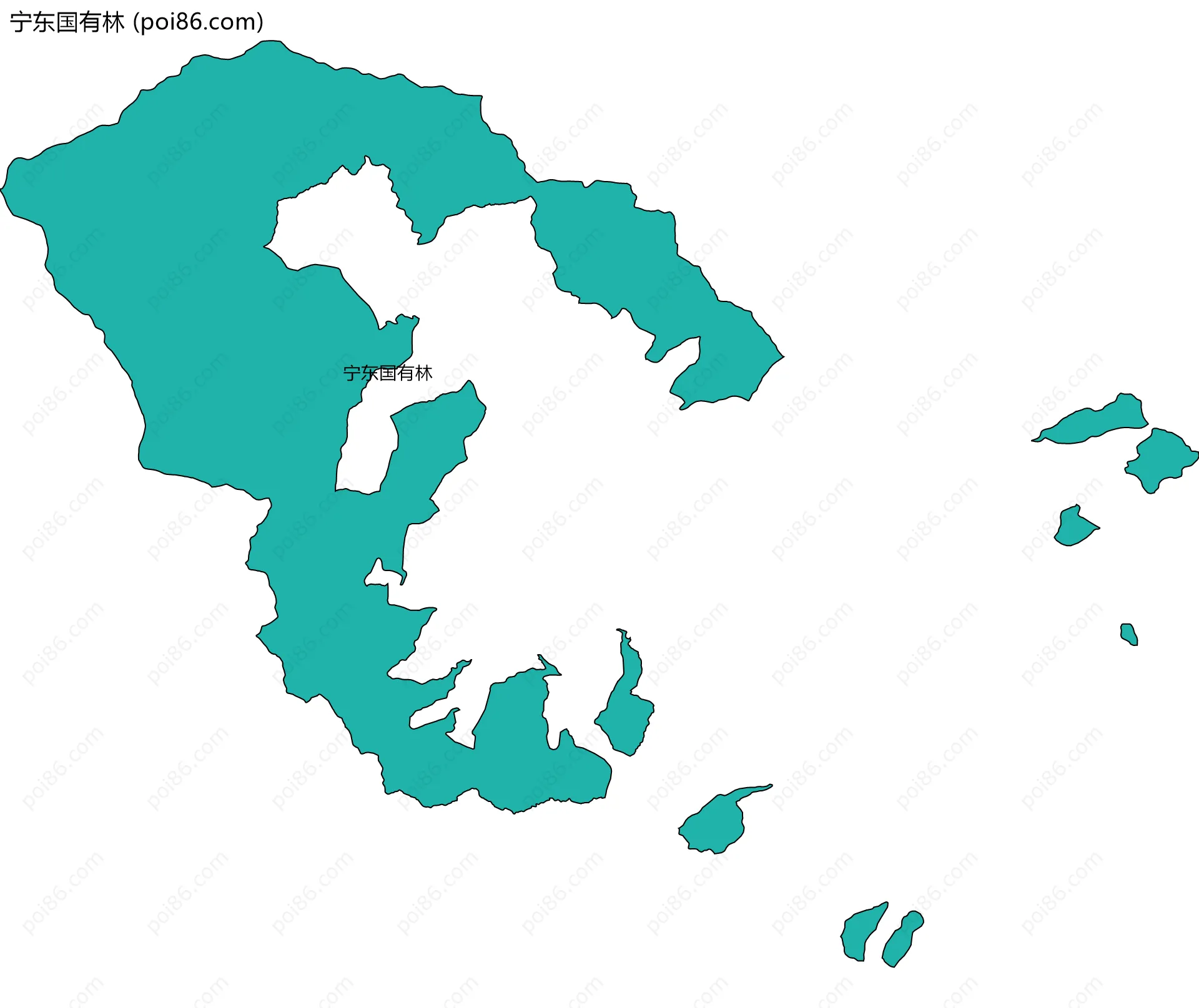 宁东国有林边界地图