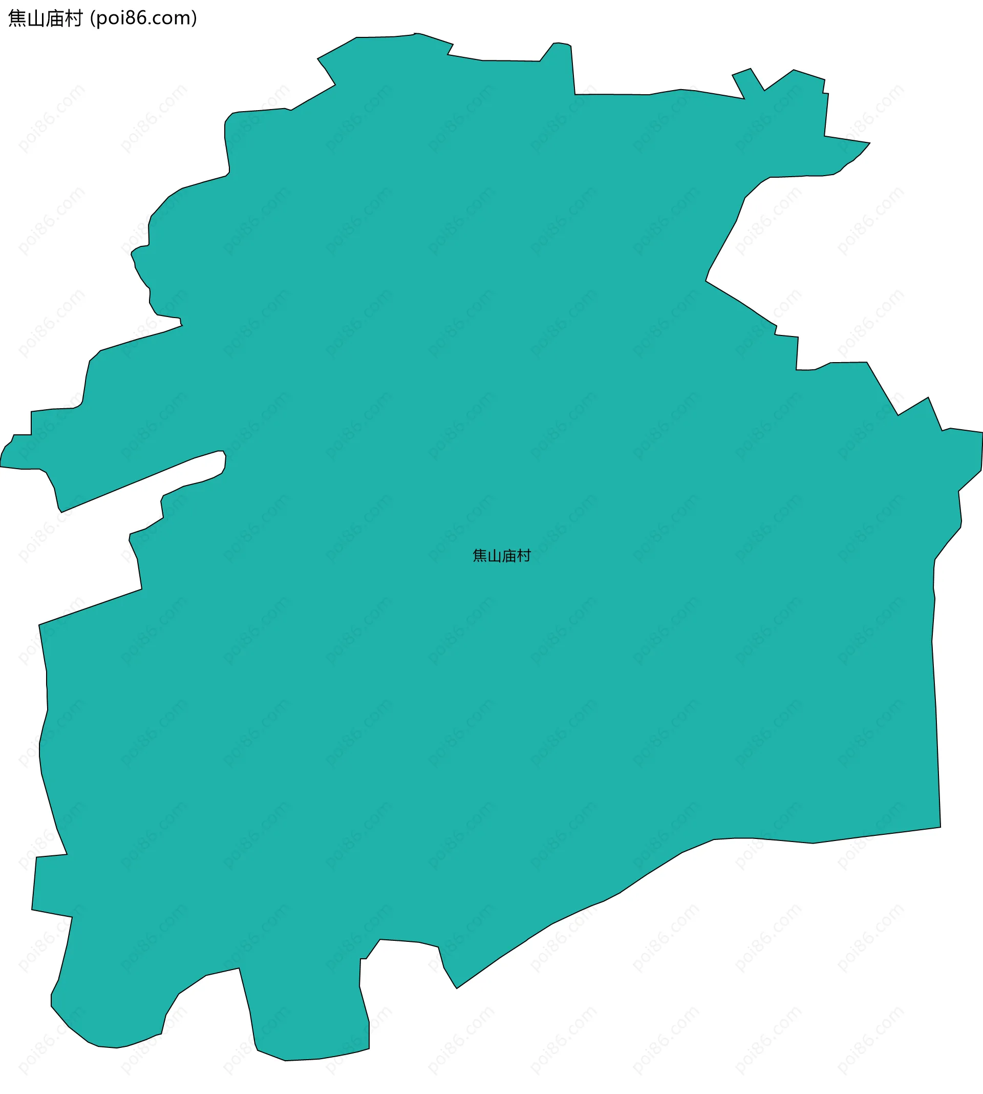 焦山庙村边界地图