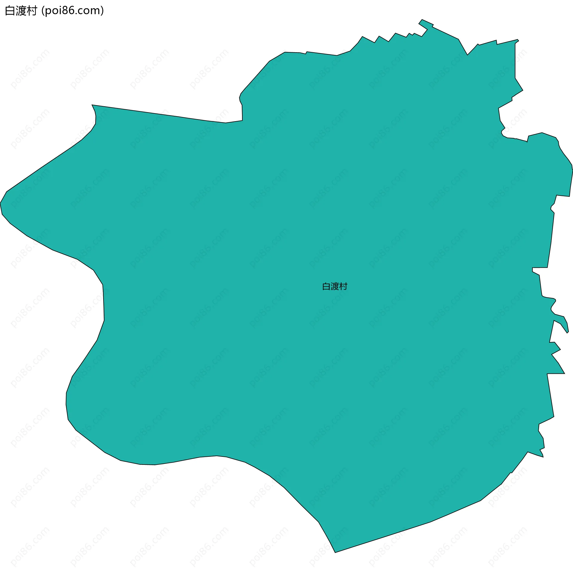 白渡村边界地图