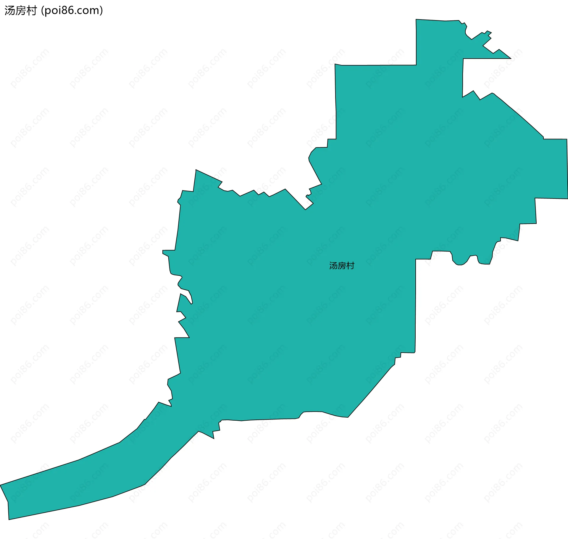 汤房村边界地图
