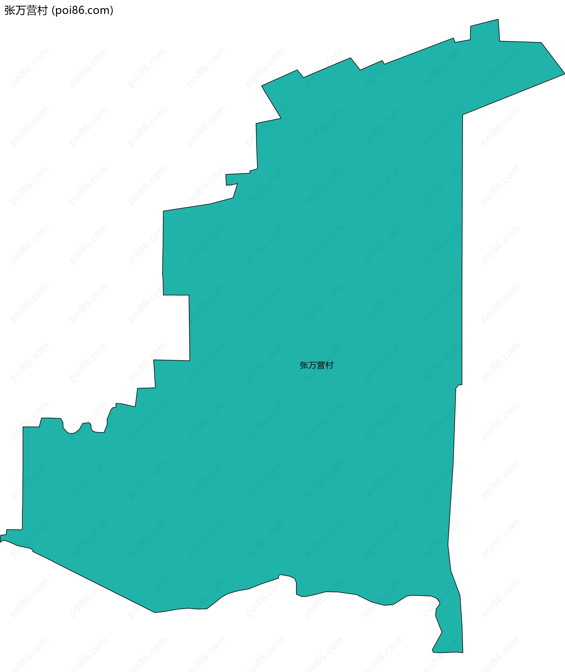 张万营村边界地图