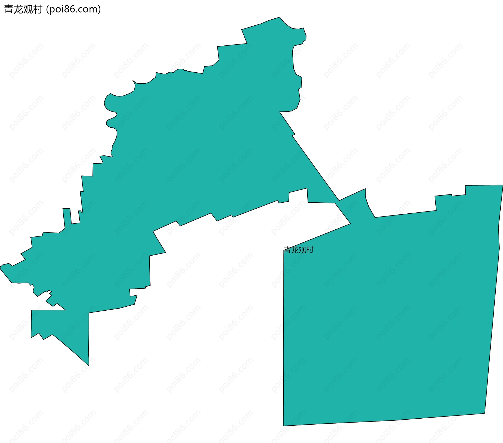 青龙观村边界地图