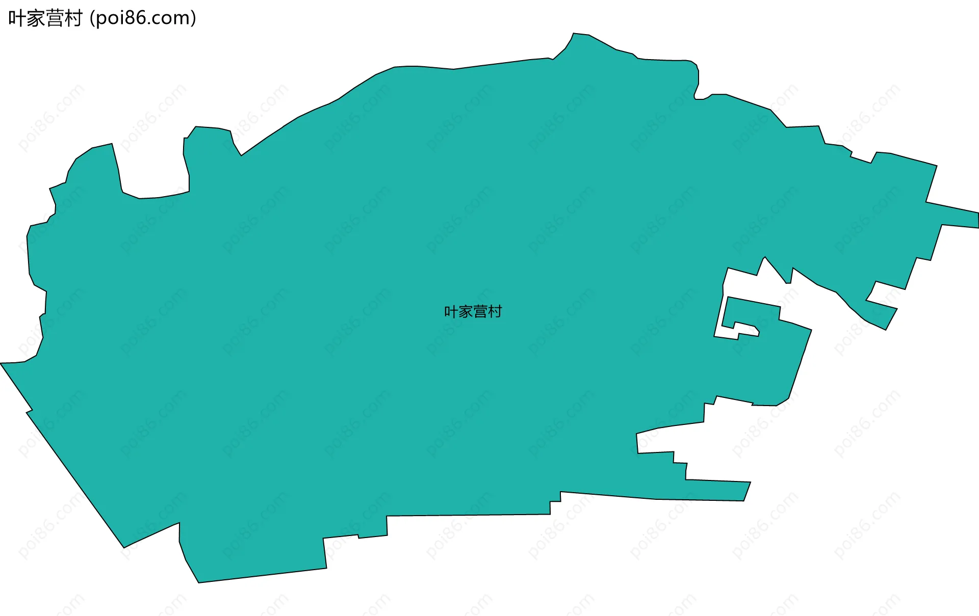 叶家营村边界地图